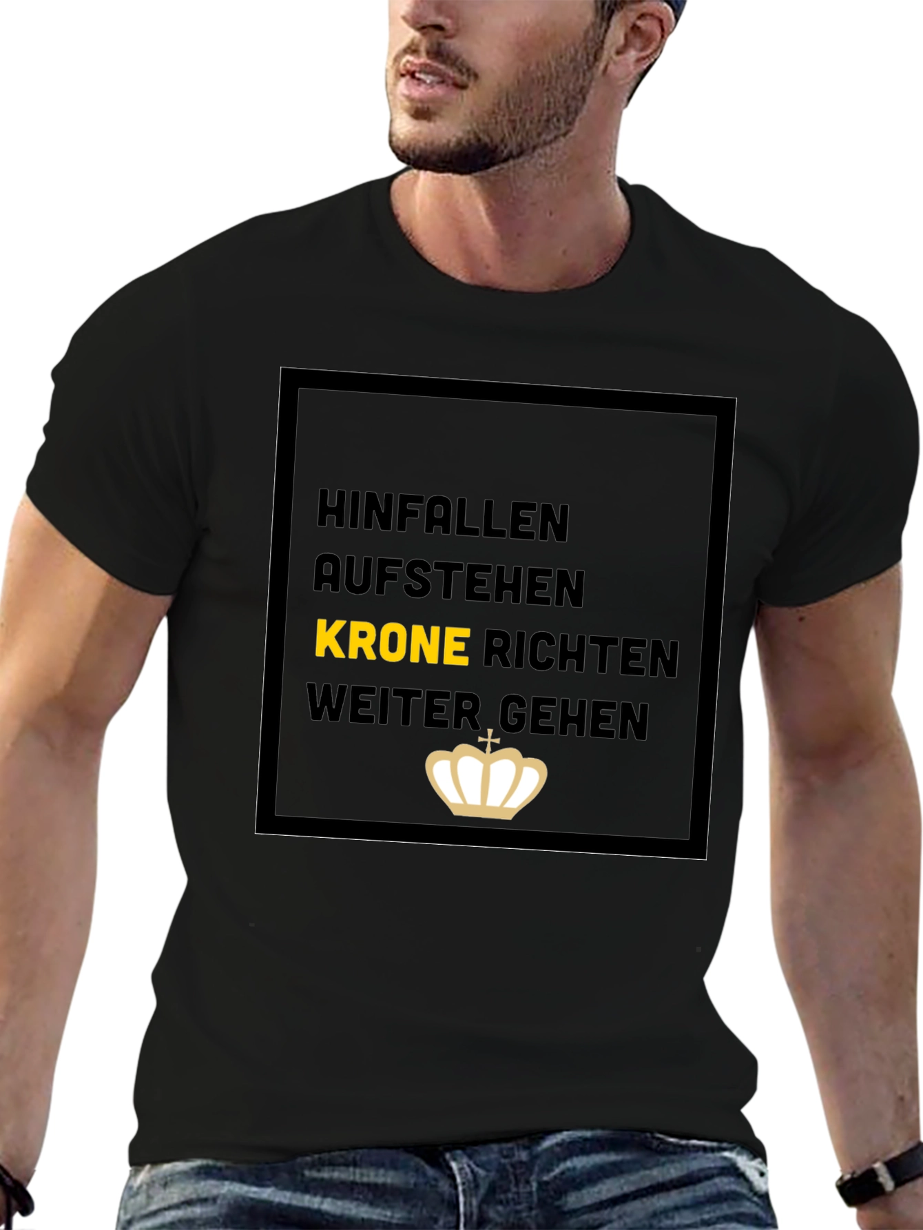 Hinfallen Aufstehen Black T-Shirt