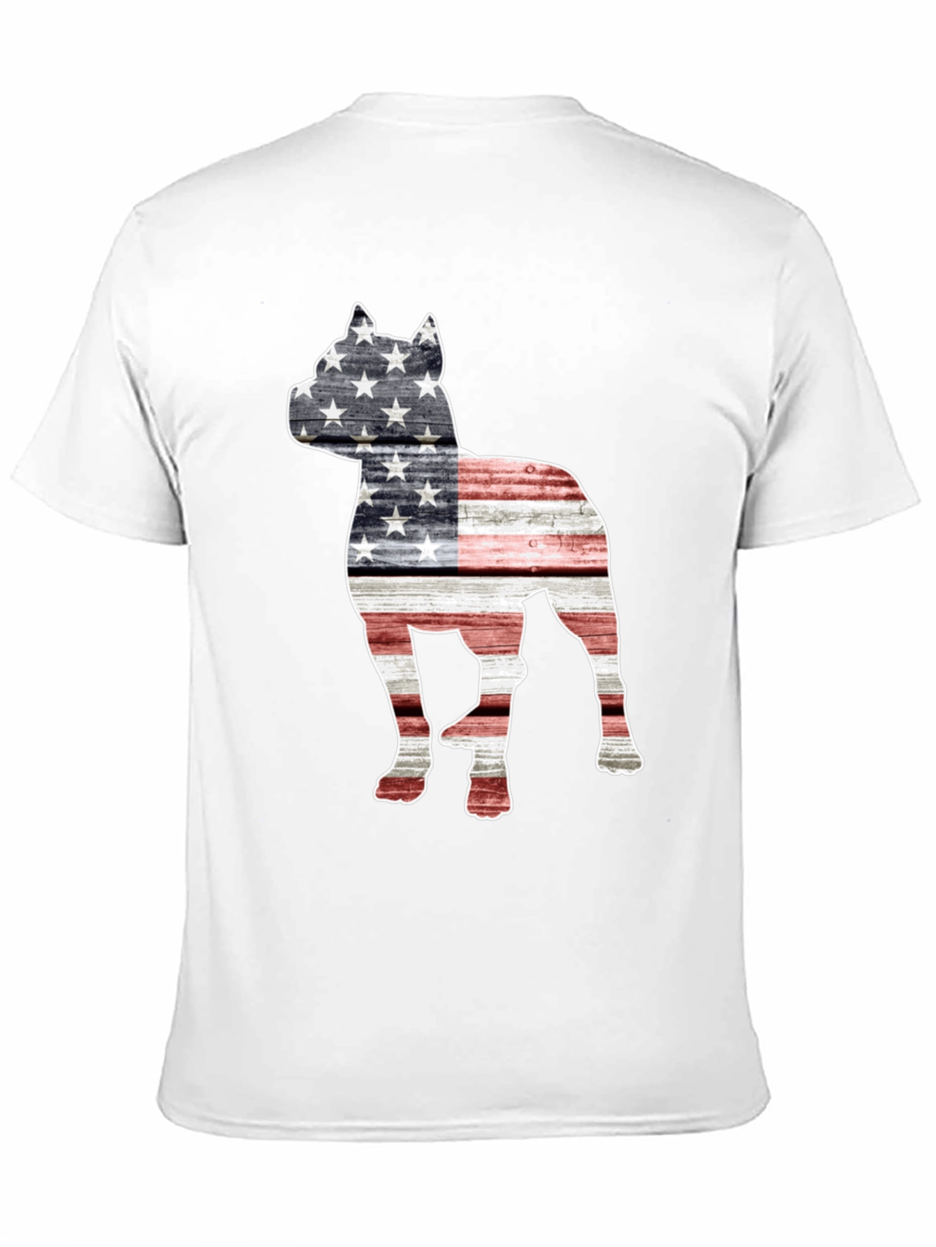 American Flag Dog Graphic T-Shirt
