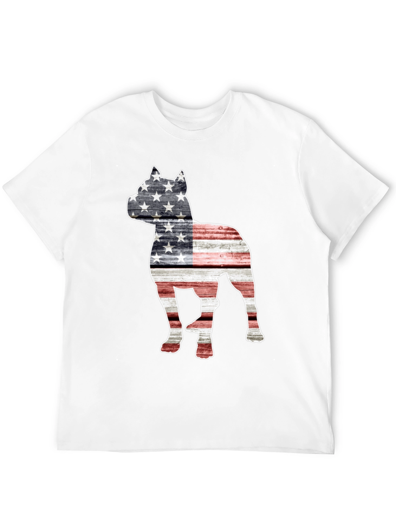 American Flag Dog Graphic T-Shirt