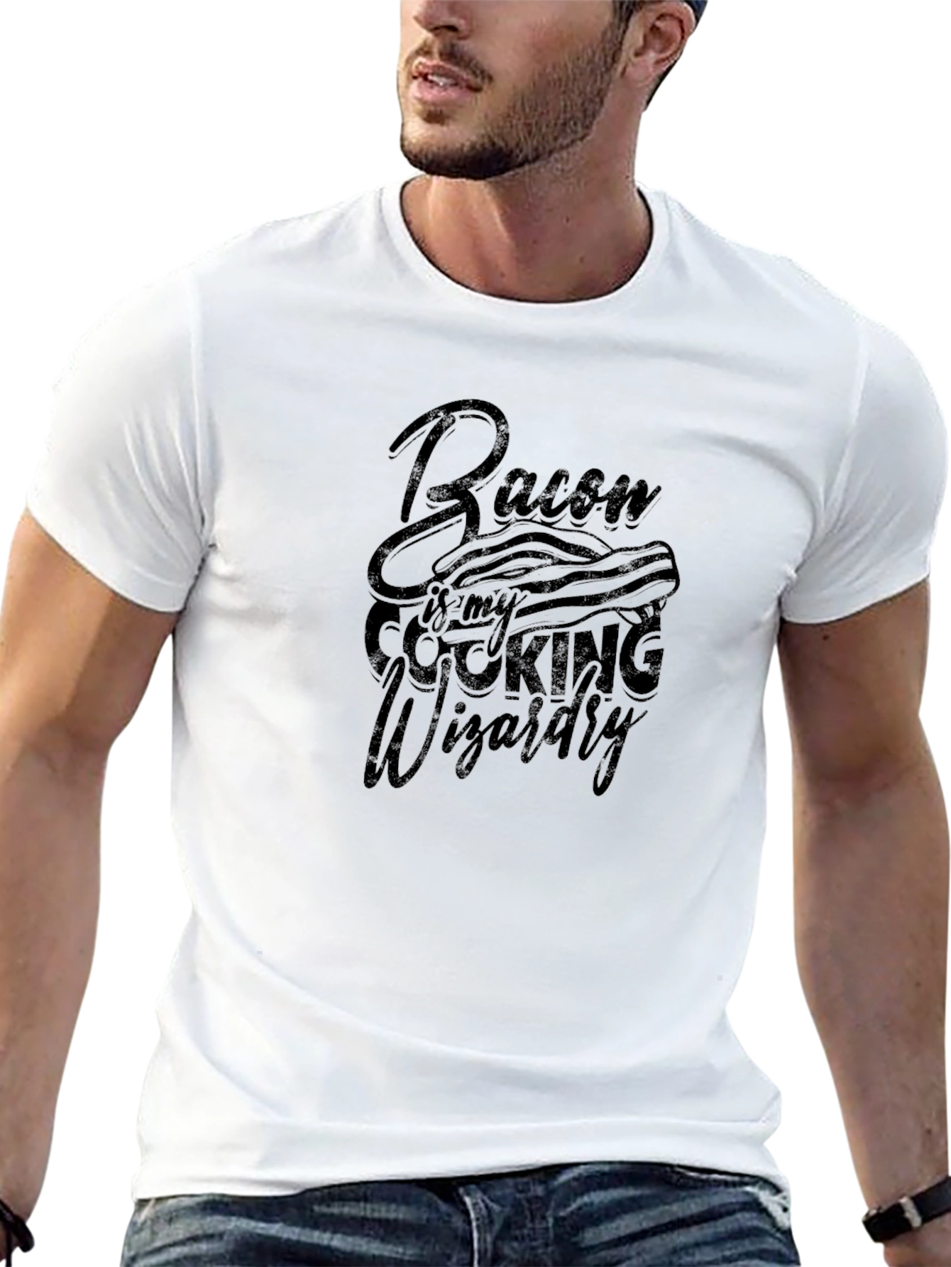 Bacon is my Cooking Wizardry Black T-shirt