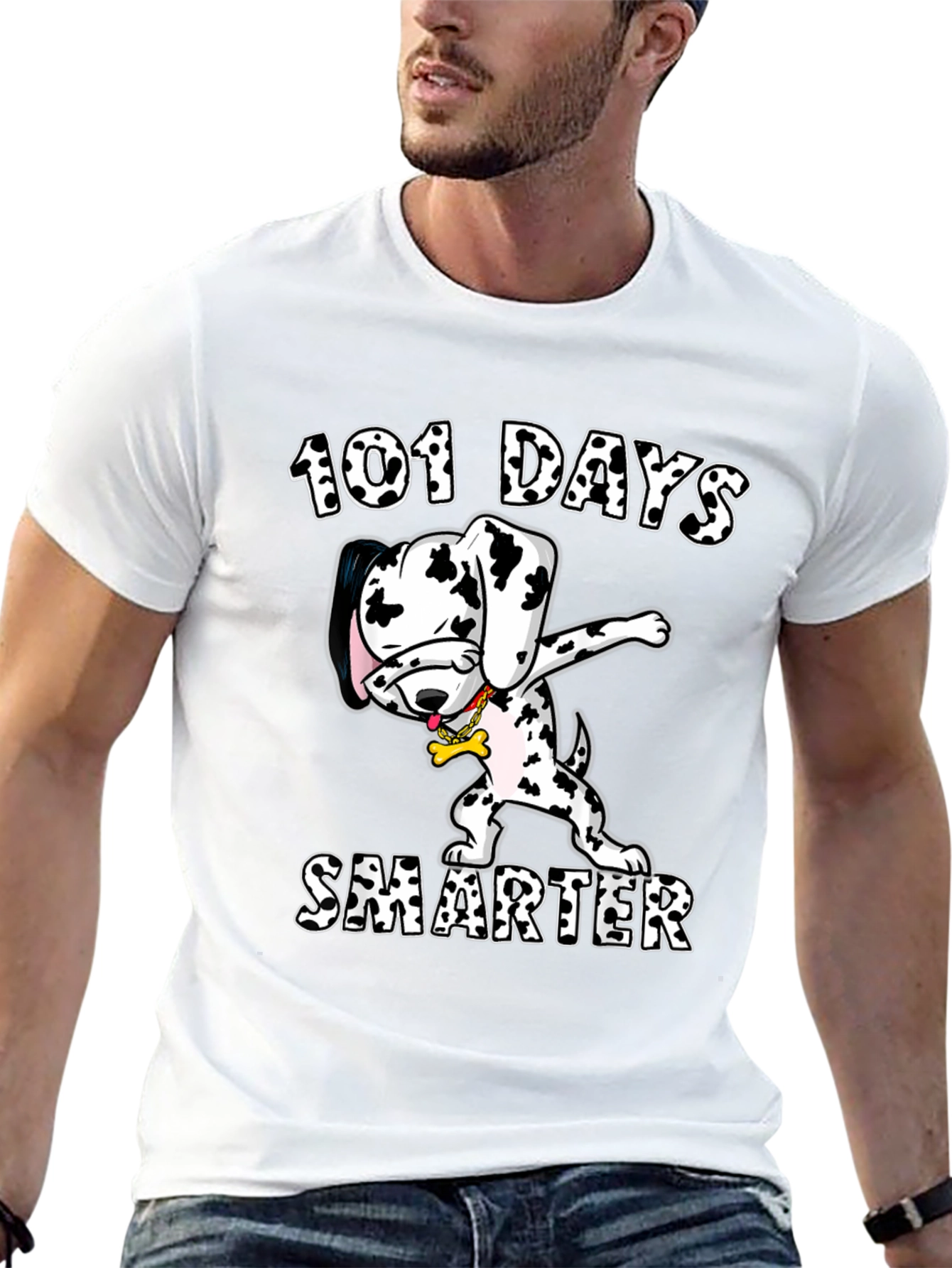 101 Days Smarter Dalmatian Dog T-Shirt