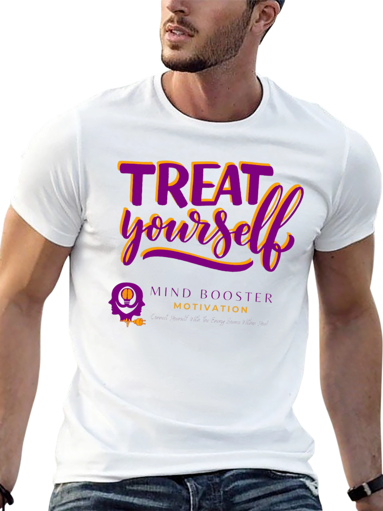 Treat Yourself Motivation Graphic Tee - Black