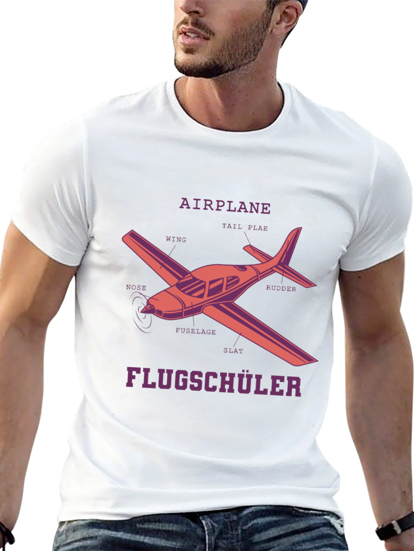 Airplane Diagram T-Shirt - Pilot in Training