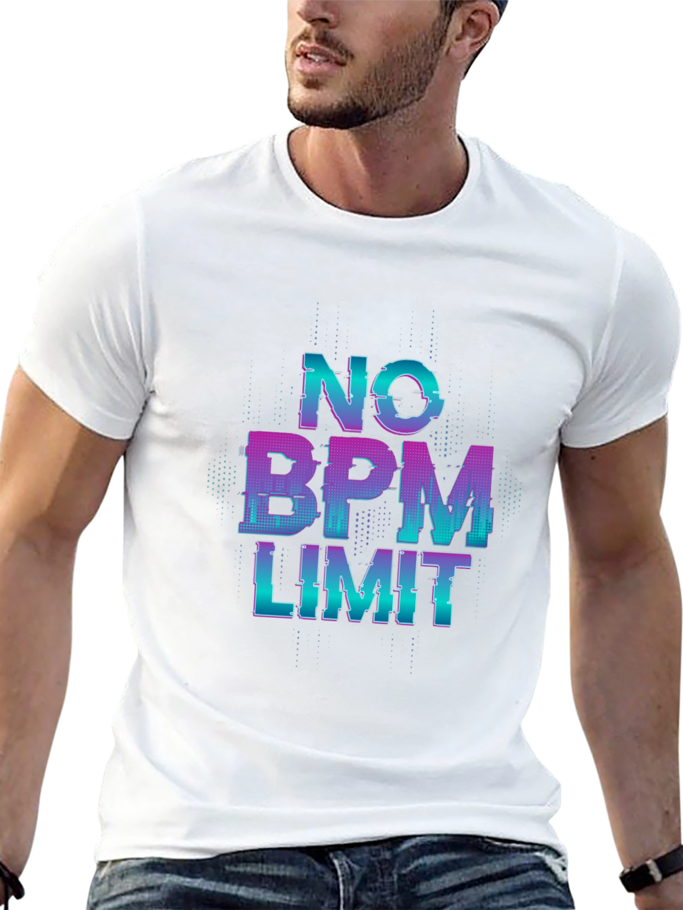 No BPM Limit Glitch T-Shirt - Music Lover Tee