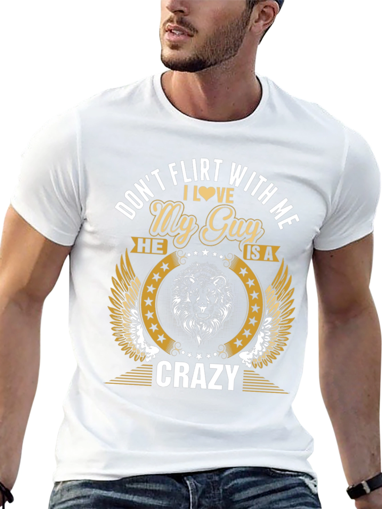 Dont Flirt T-Shirt - My Guy Is Crazy Tee