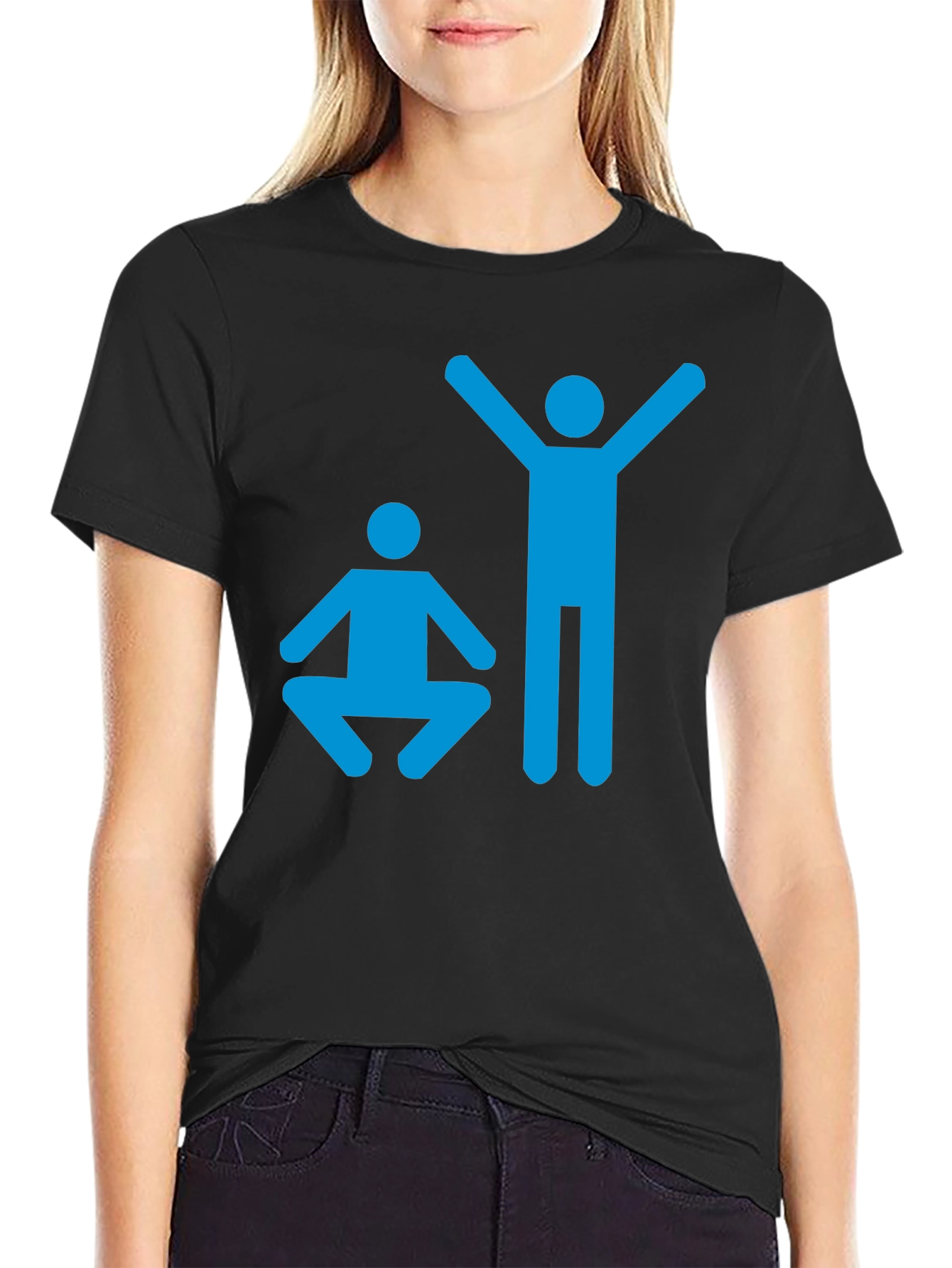 Yoga Pose Graphic T-Shirt - Black Cotton Tee