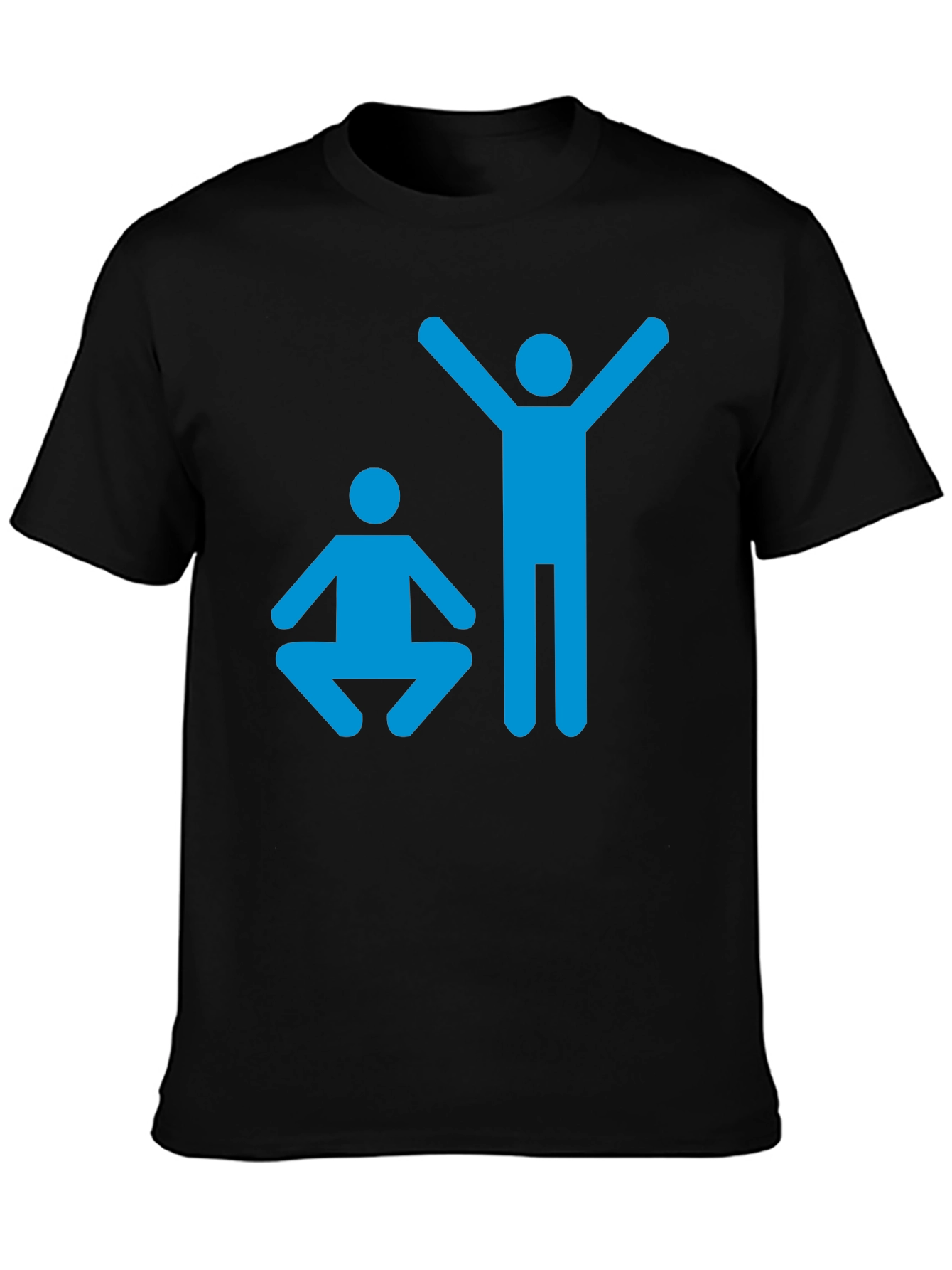 Yoga Pose Graphic T-Shirt - Black Cotton Tee