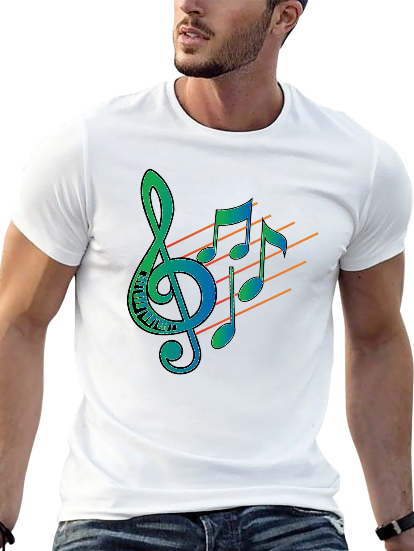 Music Notes Graphic T-Shirt