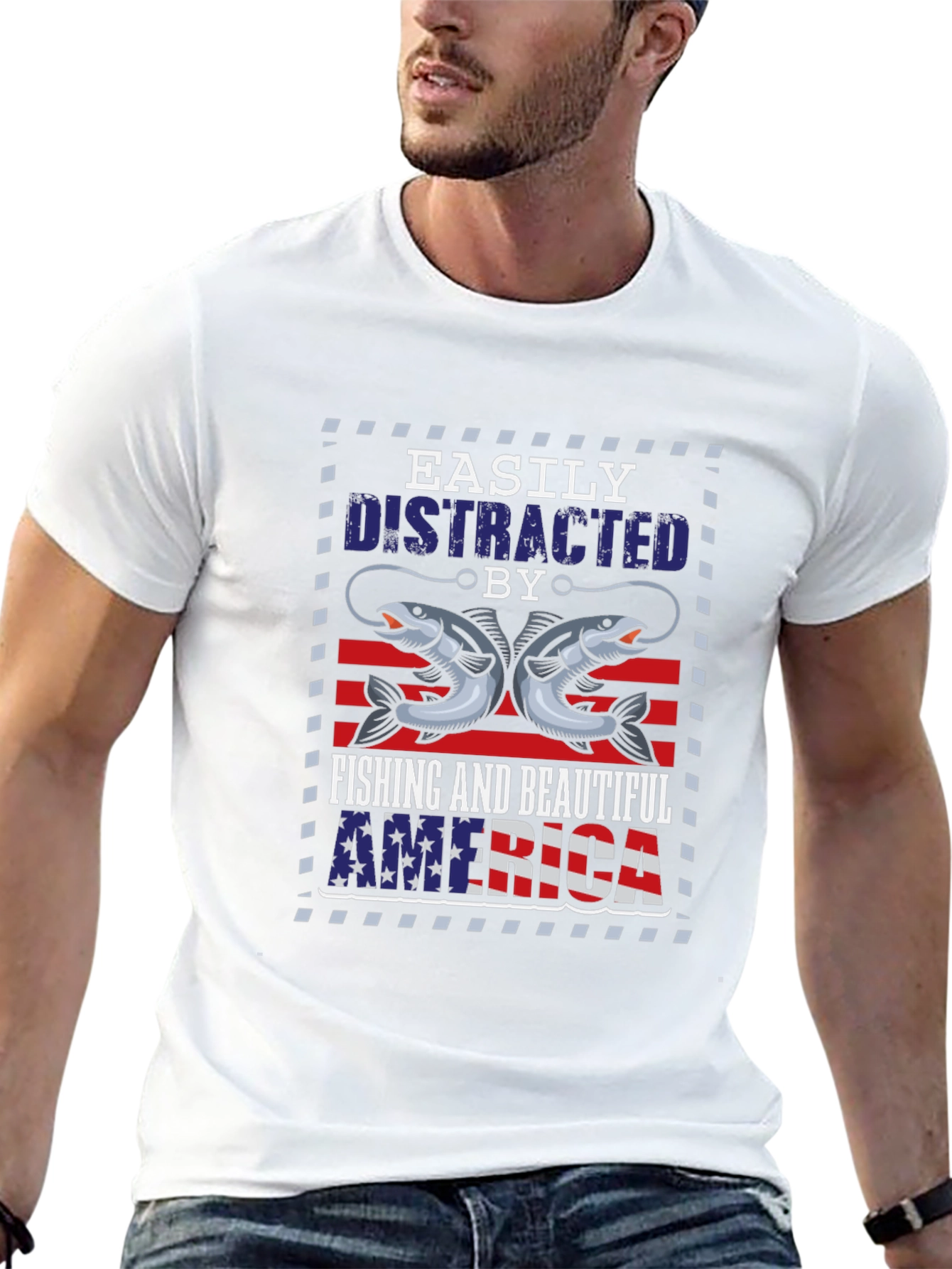 Fishing & America Graphic Tee