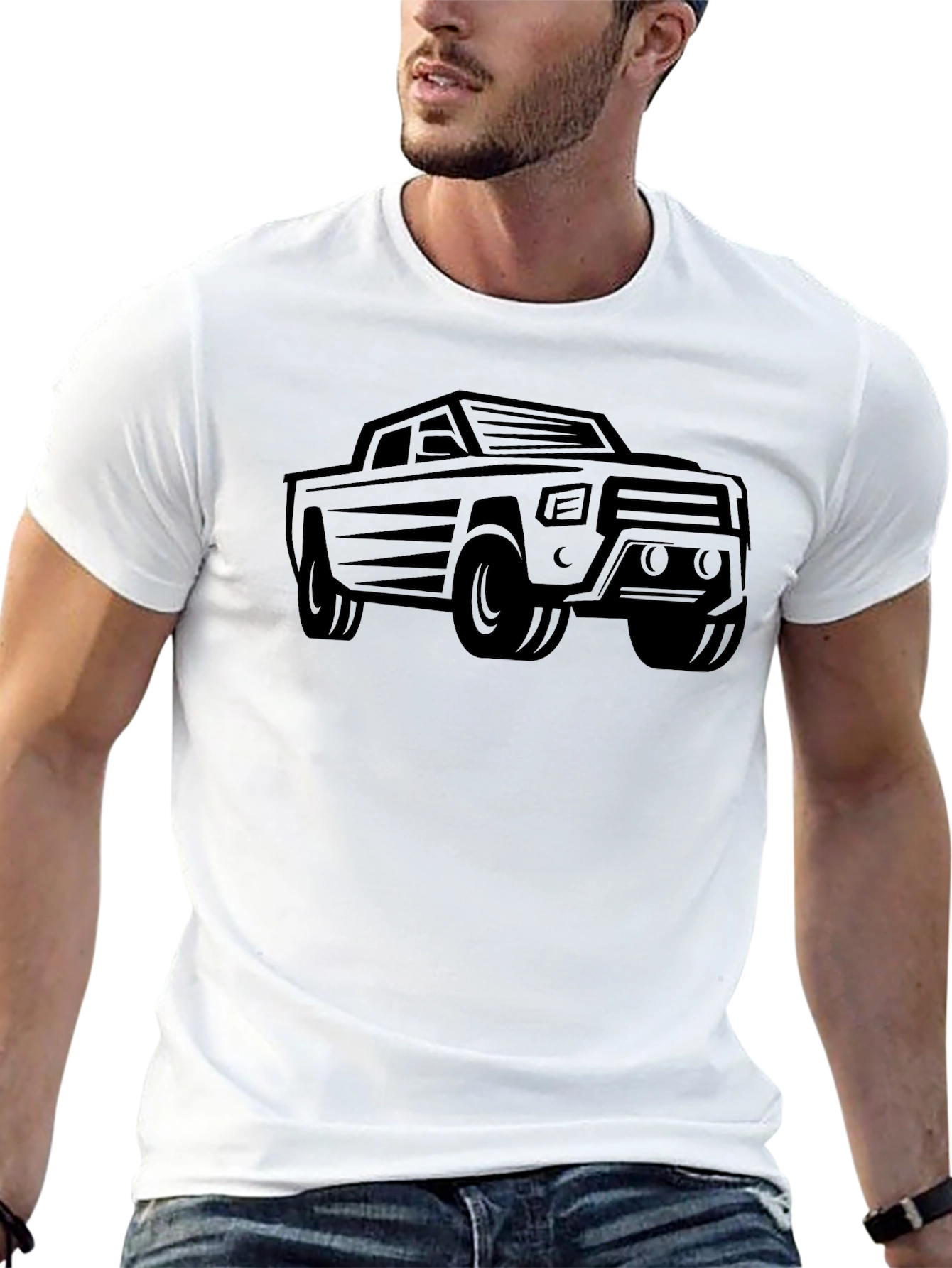 Black Truck Graphic Tee - Bold Statement Shirt