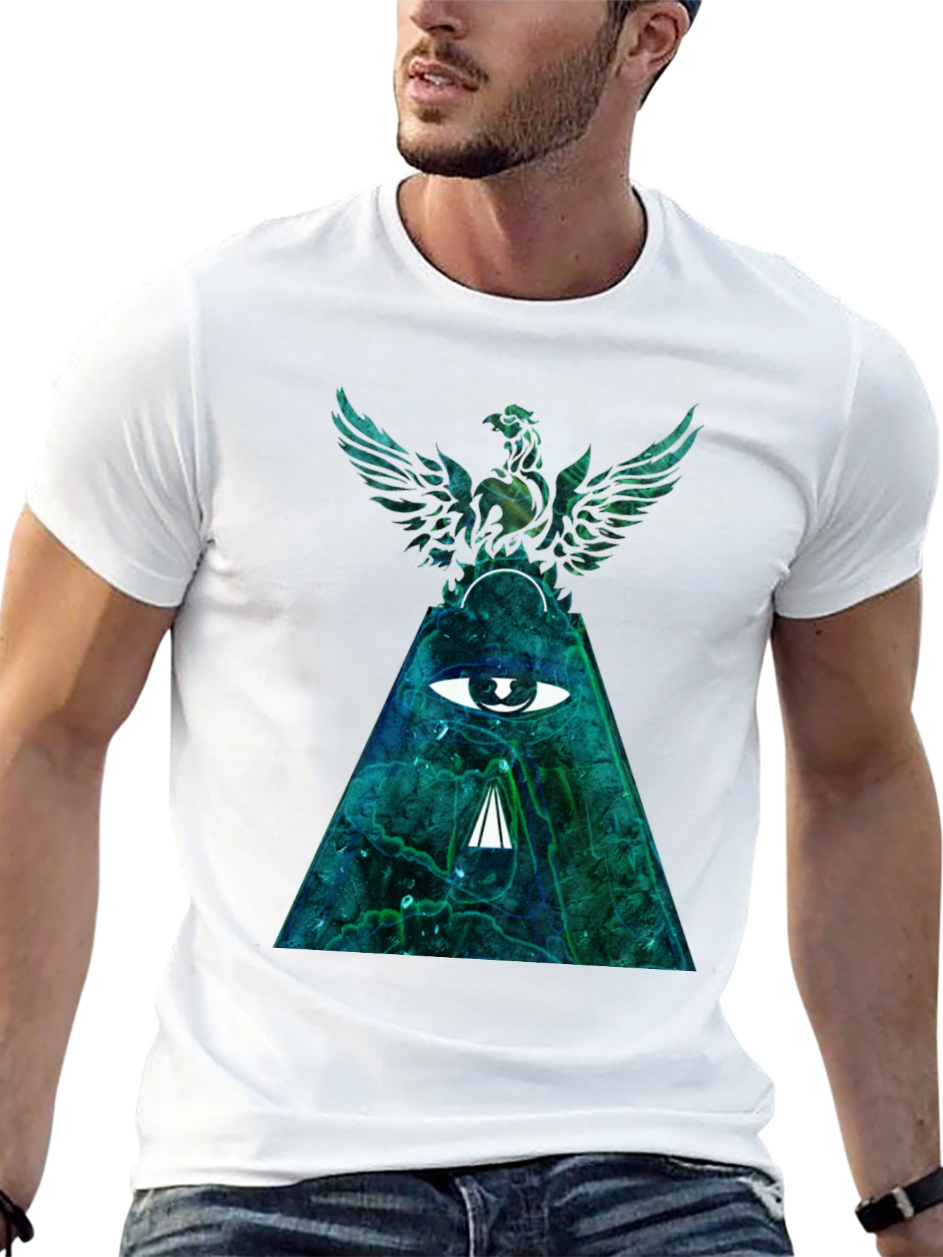 Mystic Eagle Eye Graphic Tee - Black