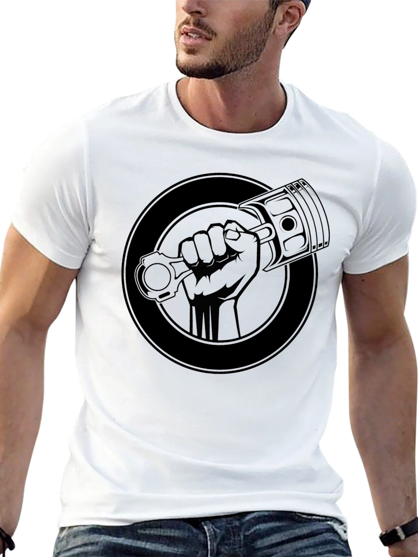 Piston Power T-Shirt - Black Graphic Tee