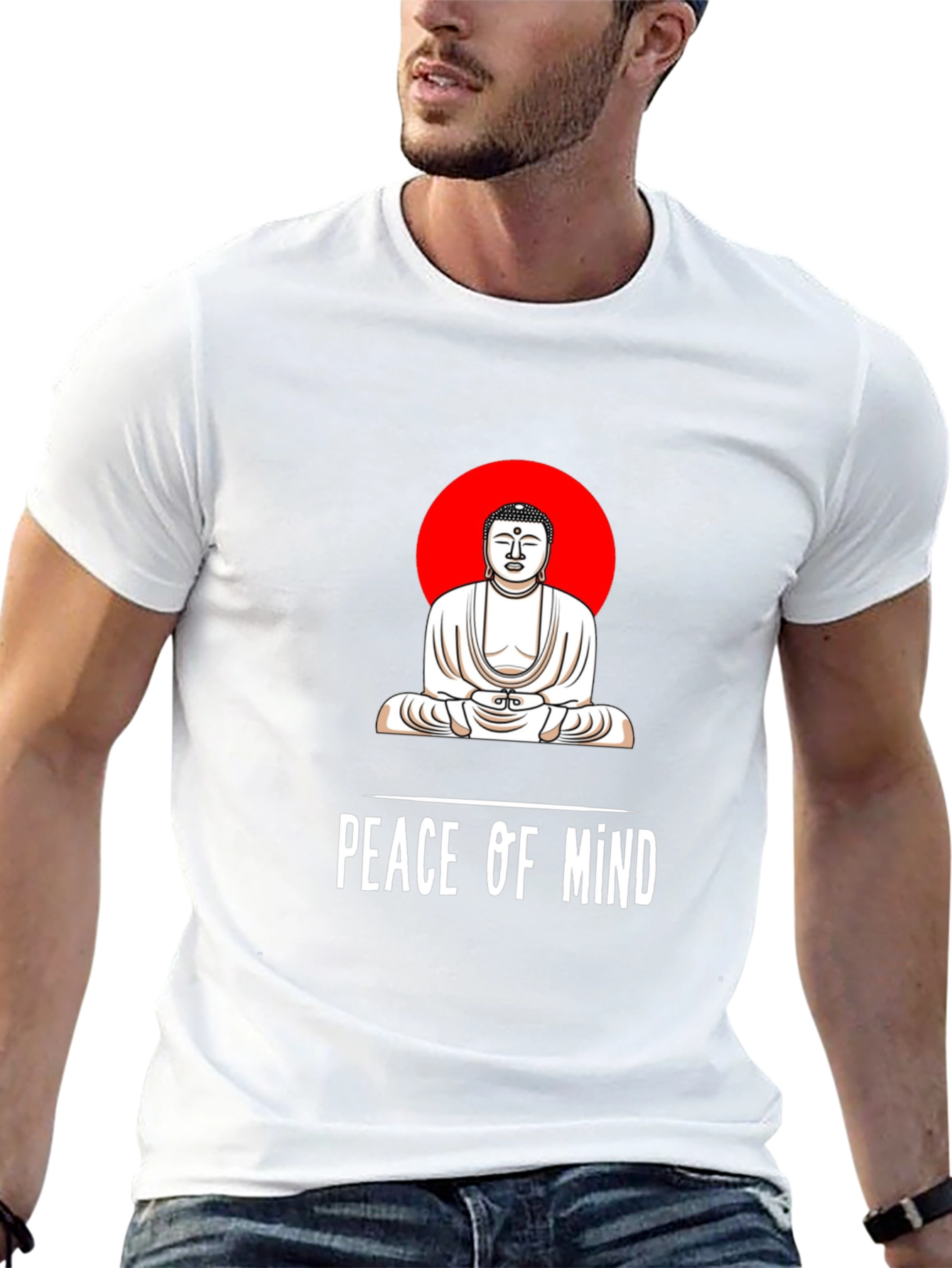 Peace of Mind Buddha Graphic Tee - Black