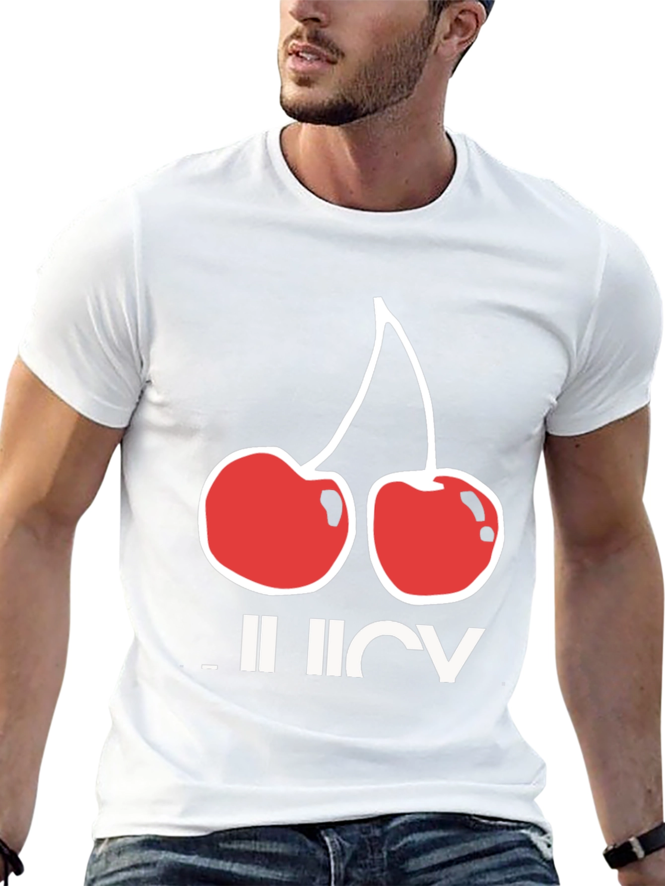 Juicy Cherries Graphic T-Shirt - Black