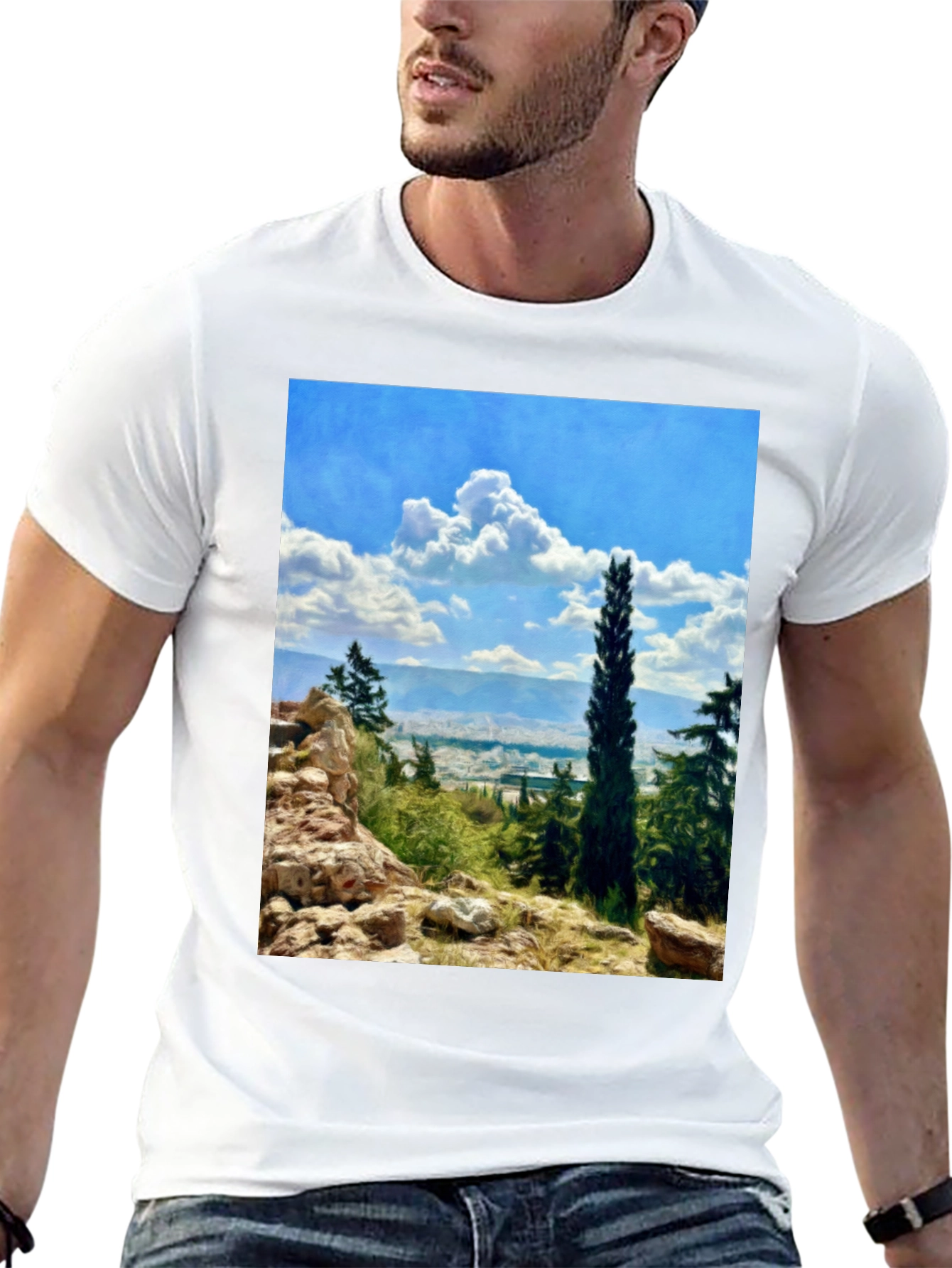 Scenic Landscape Graphic Print T-Shirt