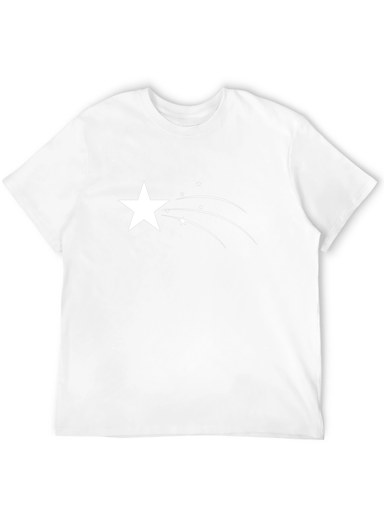 Shooting Star Graphic Tee - Black Cotton T-Shirt