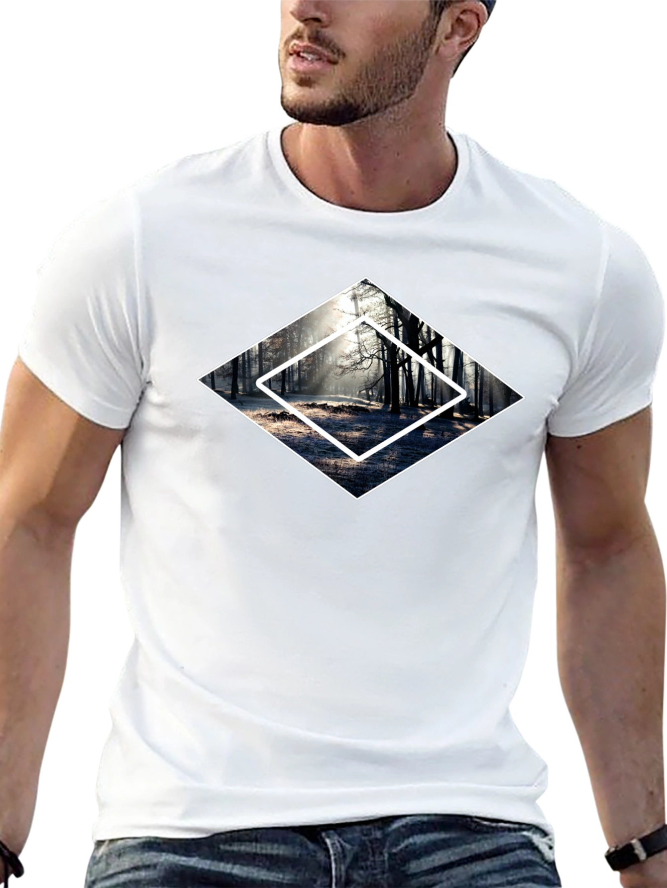 Diamond Forest Graphic Tee - Mens Black T-Shirt
