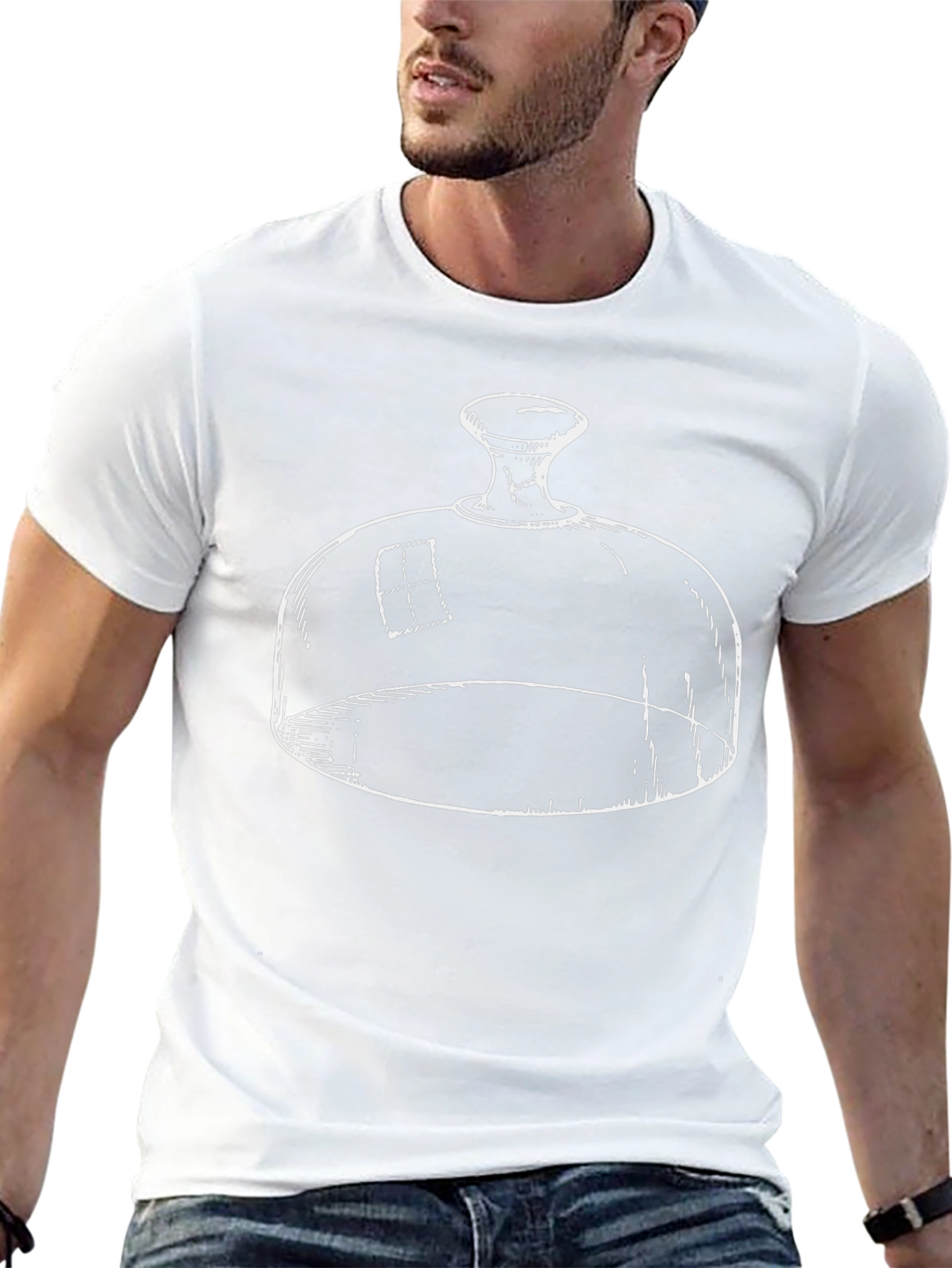 Novelty Glass Dome Graphic Black T-Shirt
