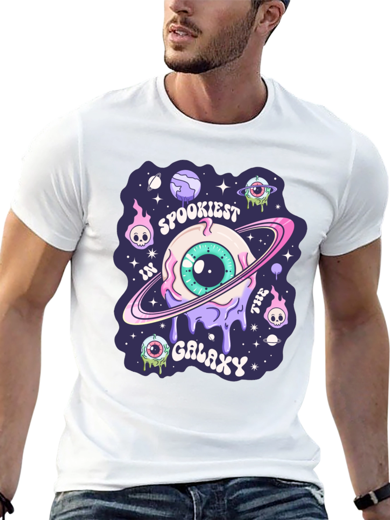 Spookiest Galaxy Graphic Print T-Shirt
