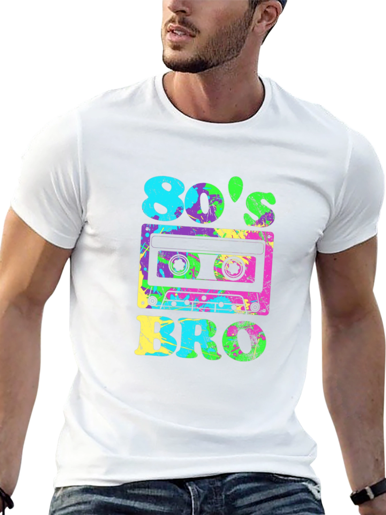80s Bro Retro Cassette Graphic T-Shirt
