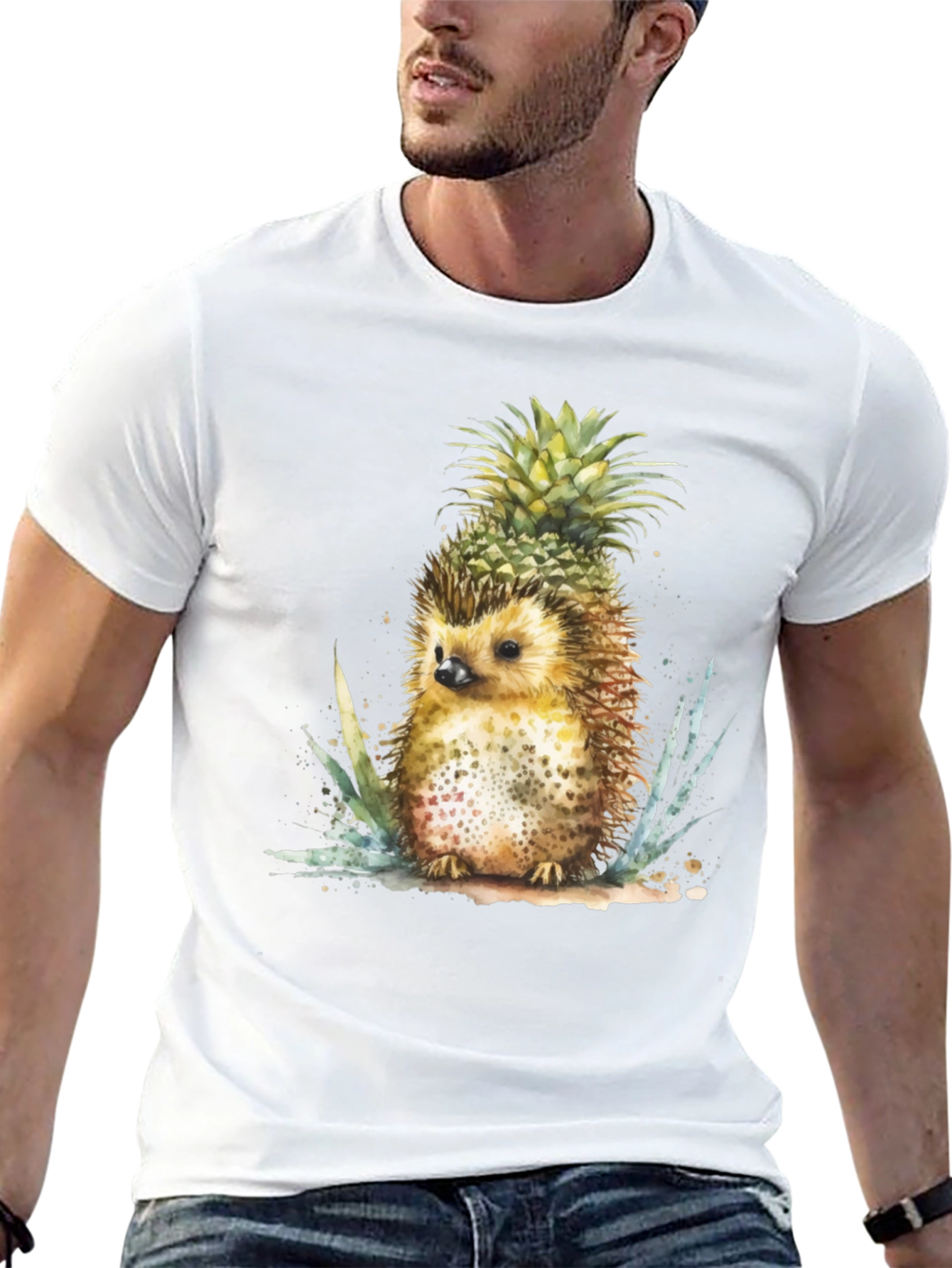 Hedgehog Pineapple T-Shirt - Unique Graphic Tee