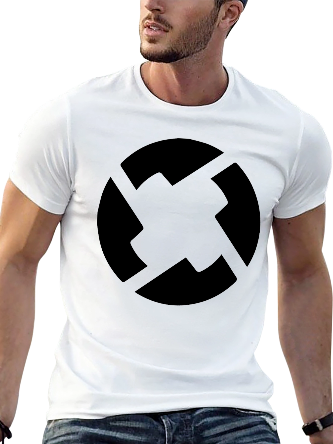 Graphic Black Crew Neck T-Shirt