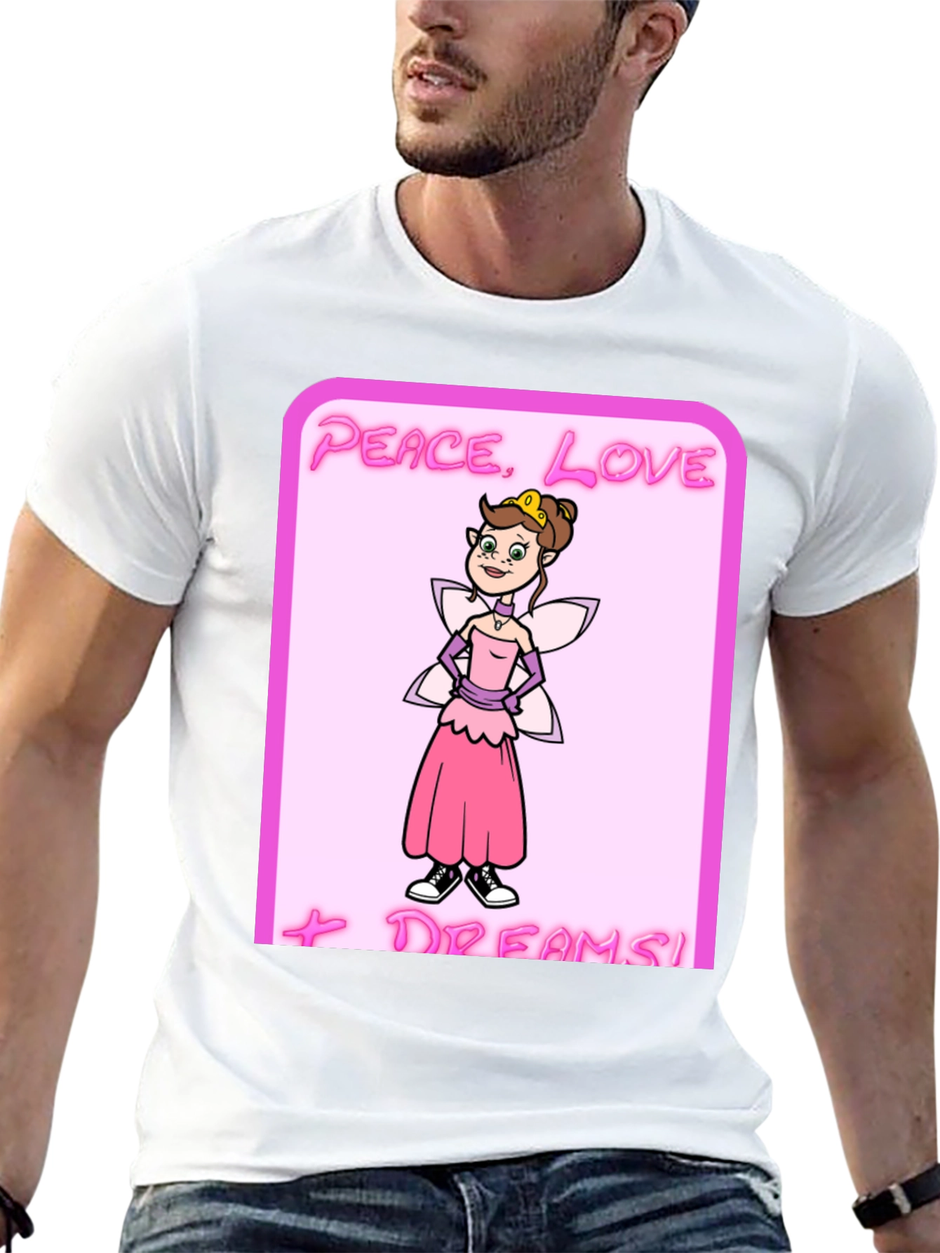 Peace Love Dreams Cartoon Fairy T-Shirt