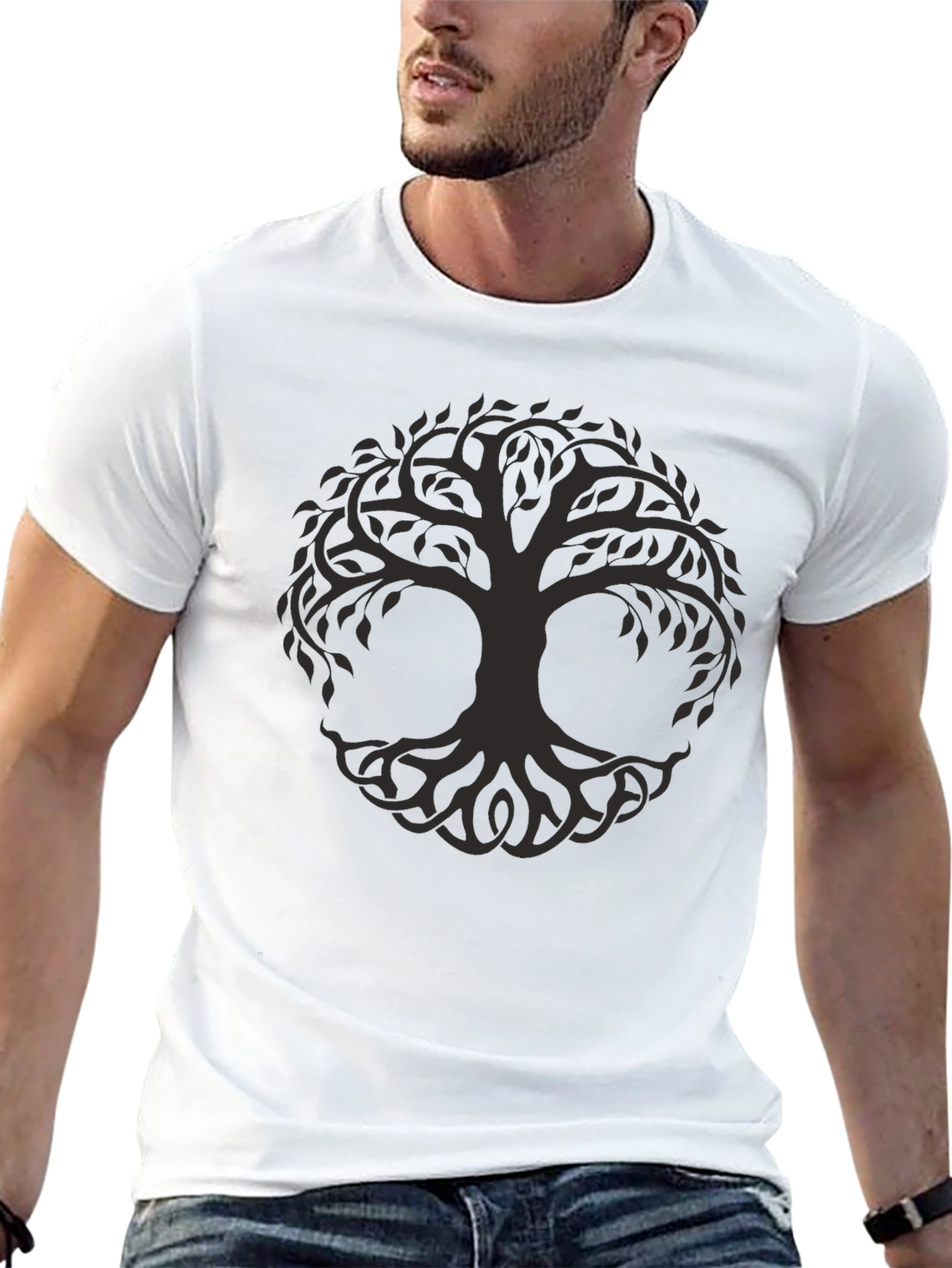 Celtic Tree of Life Graphic Tee - Black