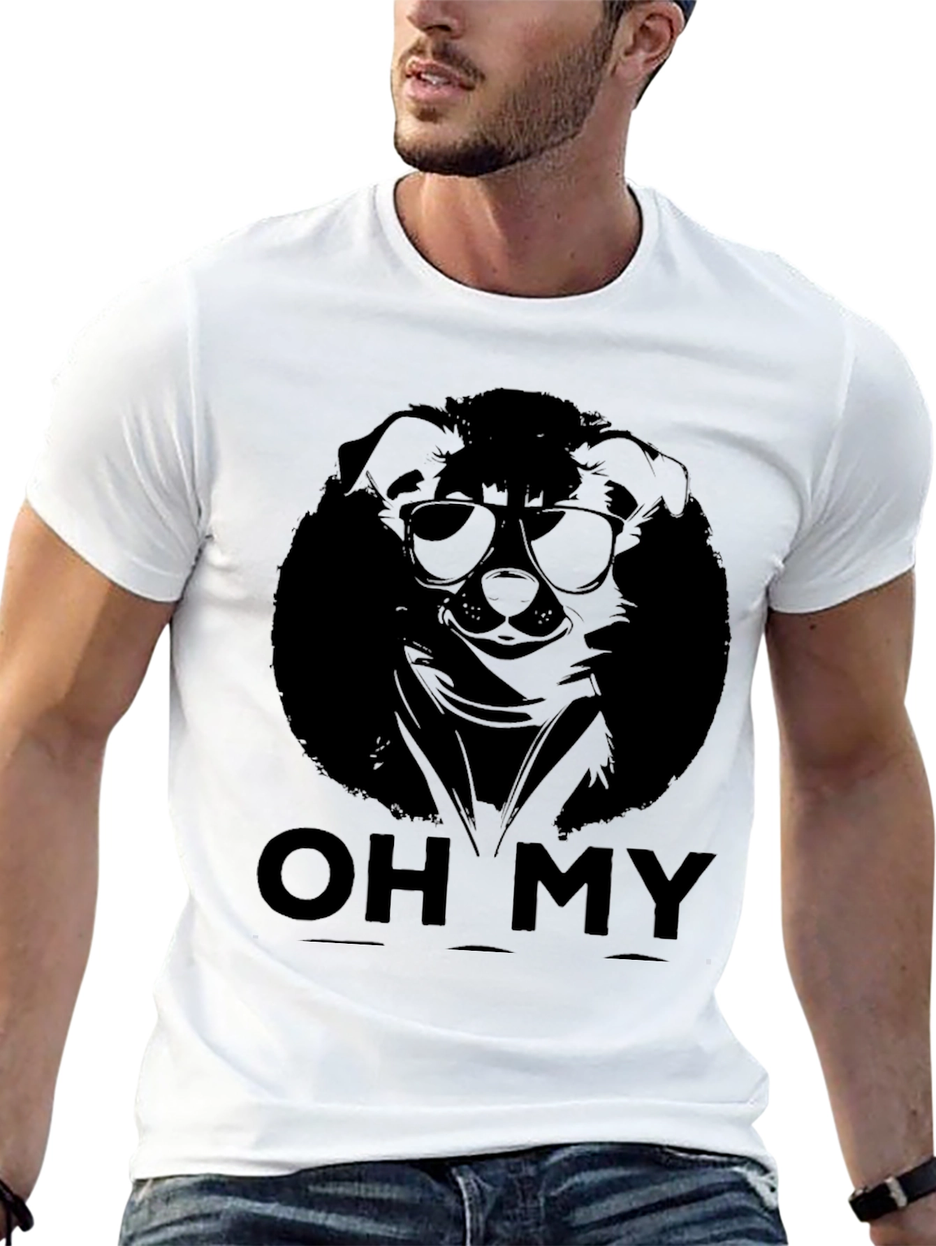 Cool Dog Sunglasses Graphic Tee