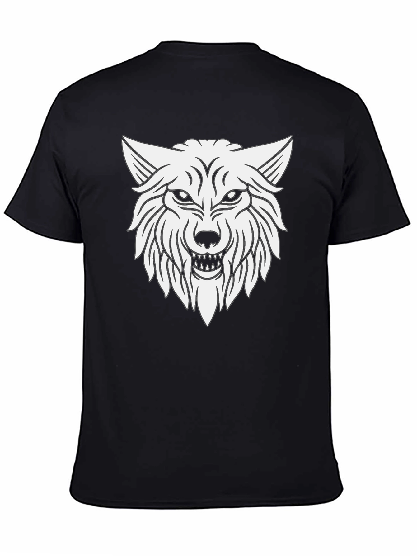 Wolf Graphic T-Shirt - Black Cotton Tee