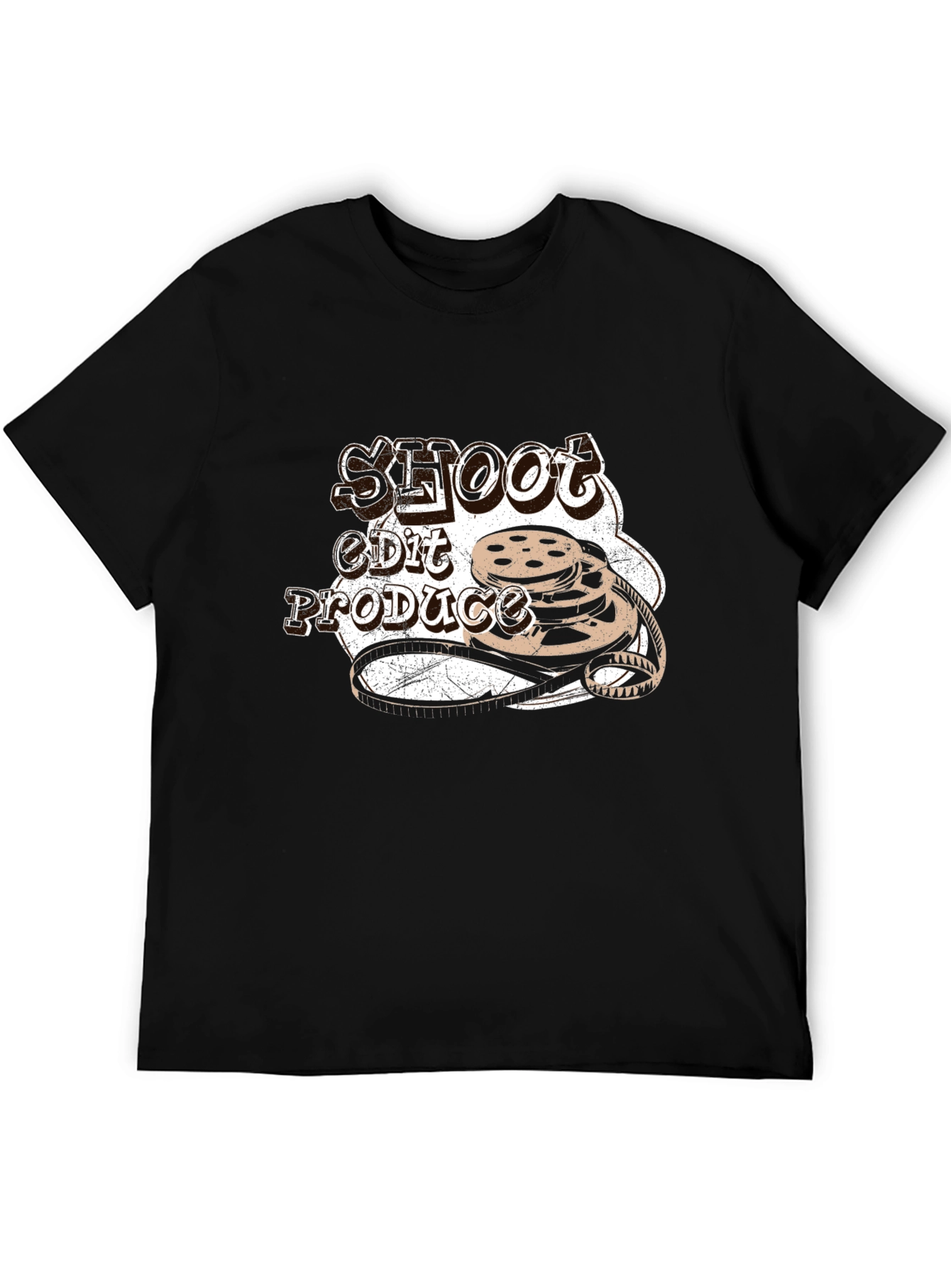 Shoot Edit Produce Black Graphic Tee