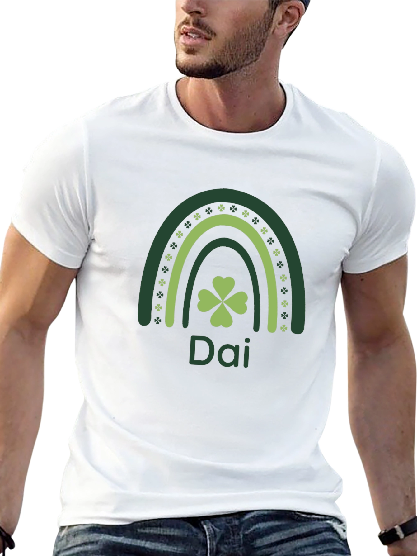 St. Patricks Day Rainbow Shamrock Dai T-Shirt