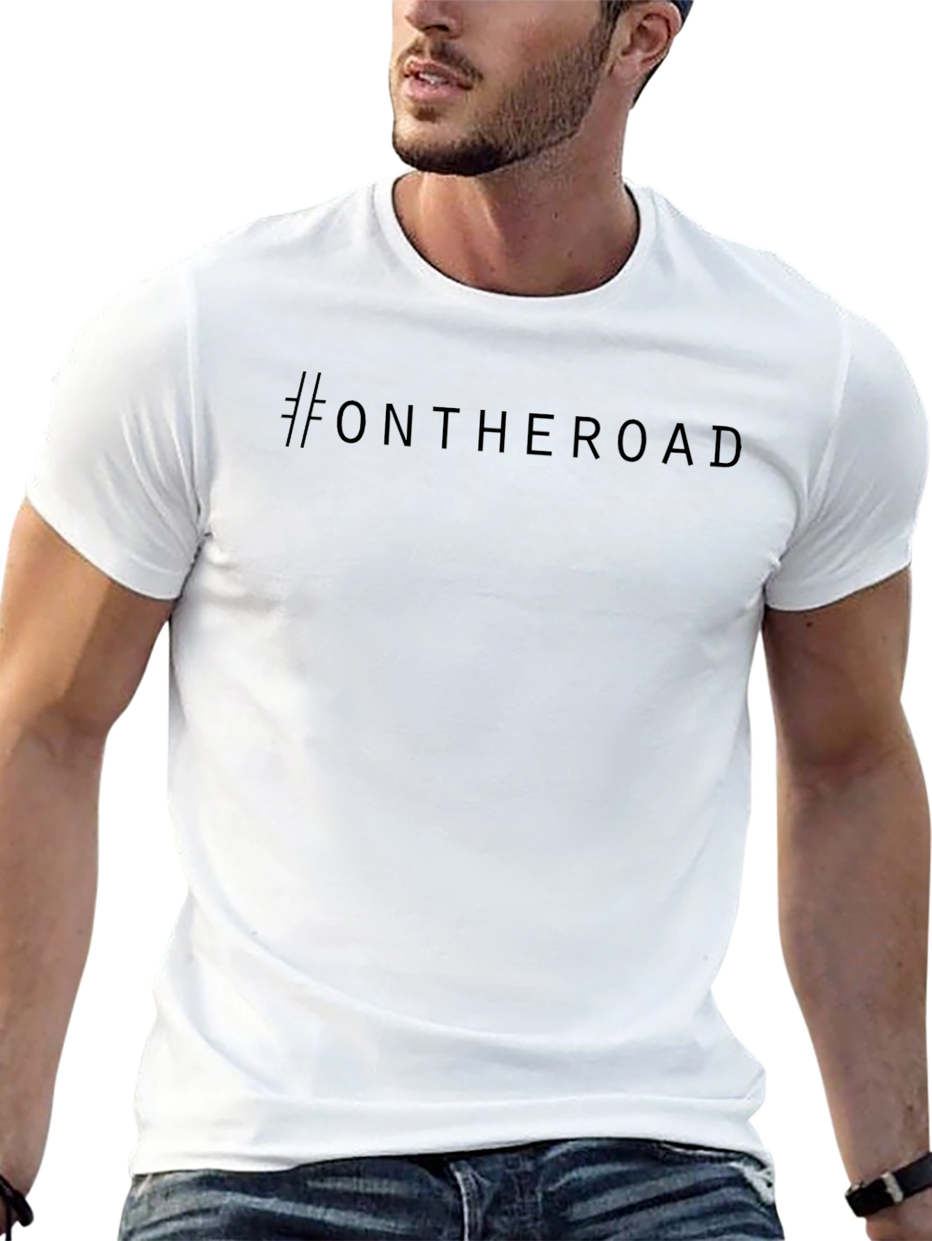 #OnTheRoad Black T-Shirt - Stylish & Comfortable