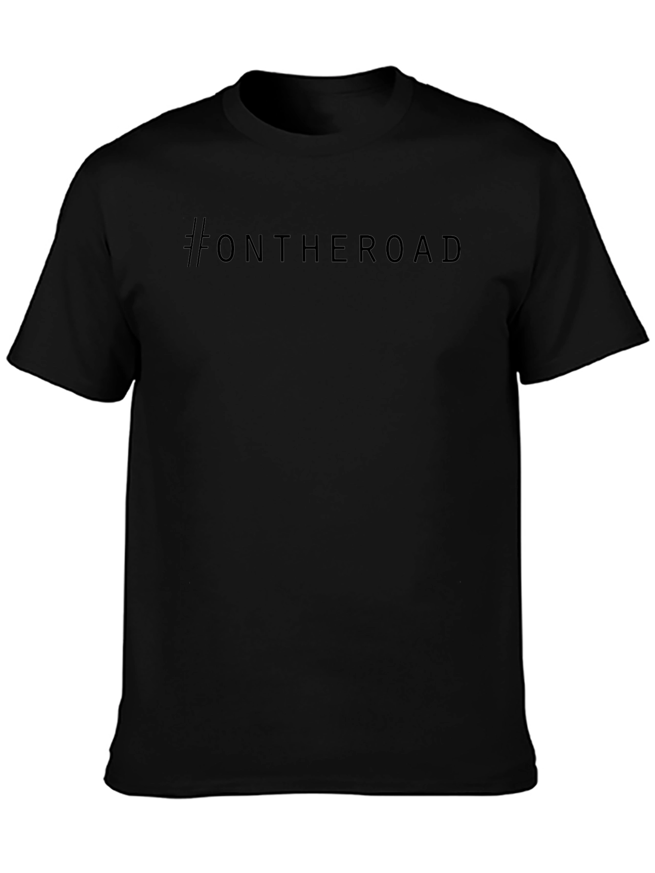 #OnTheRoad Black T-Shirt - Stylish & Comfortable