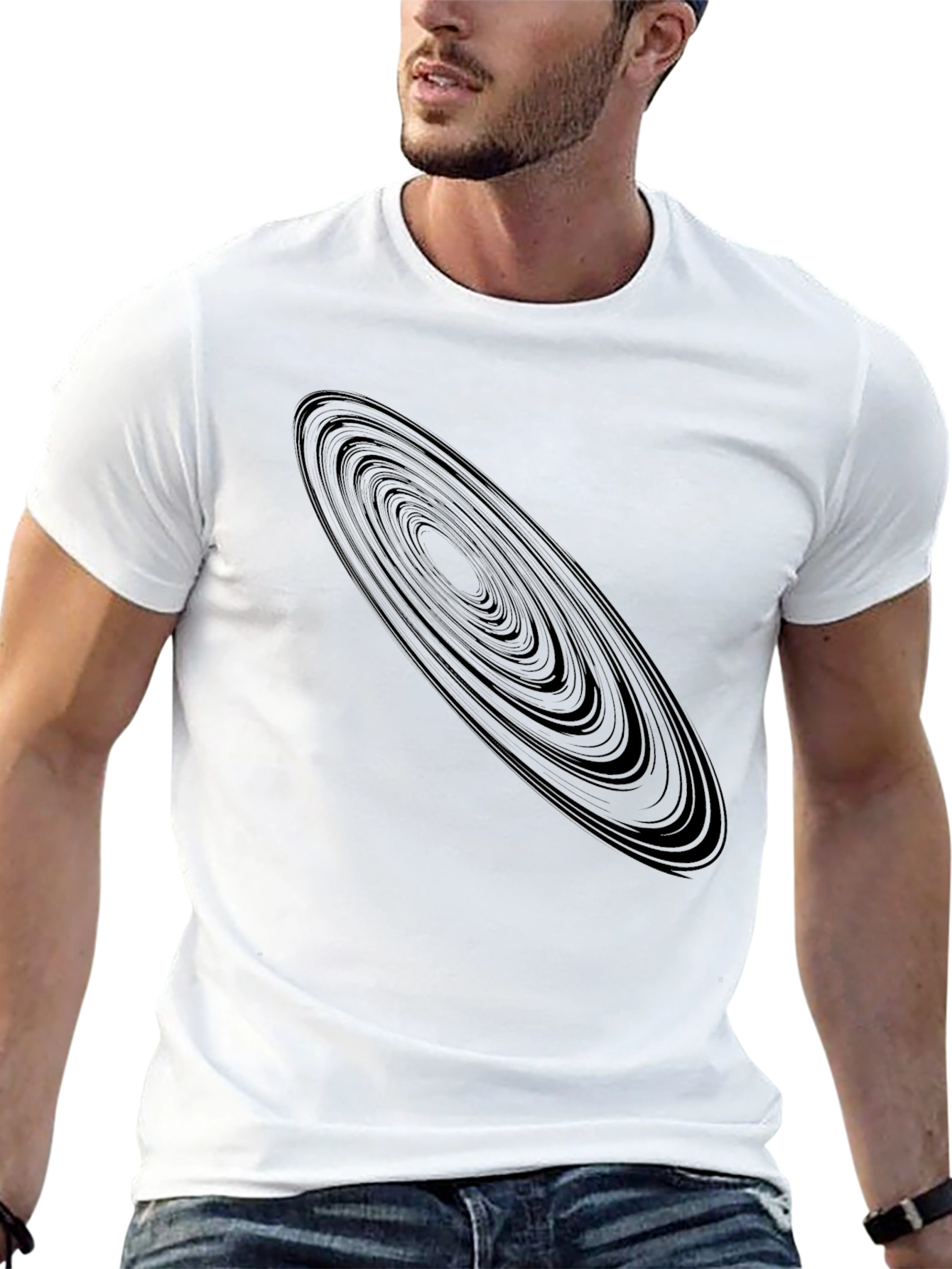 Saturn Rings Graphic Tee - Unique Space Design