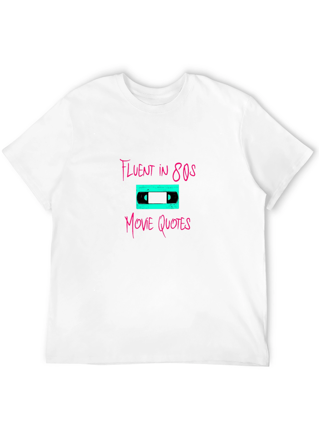 Fluent in 80s Movie Quotes Black T-Shirt