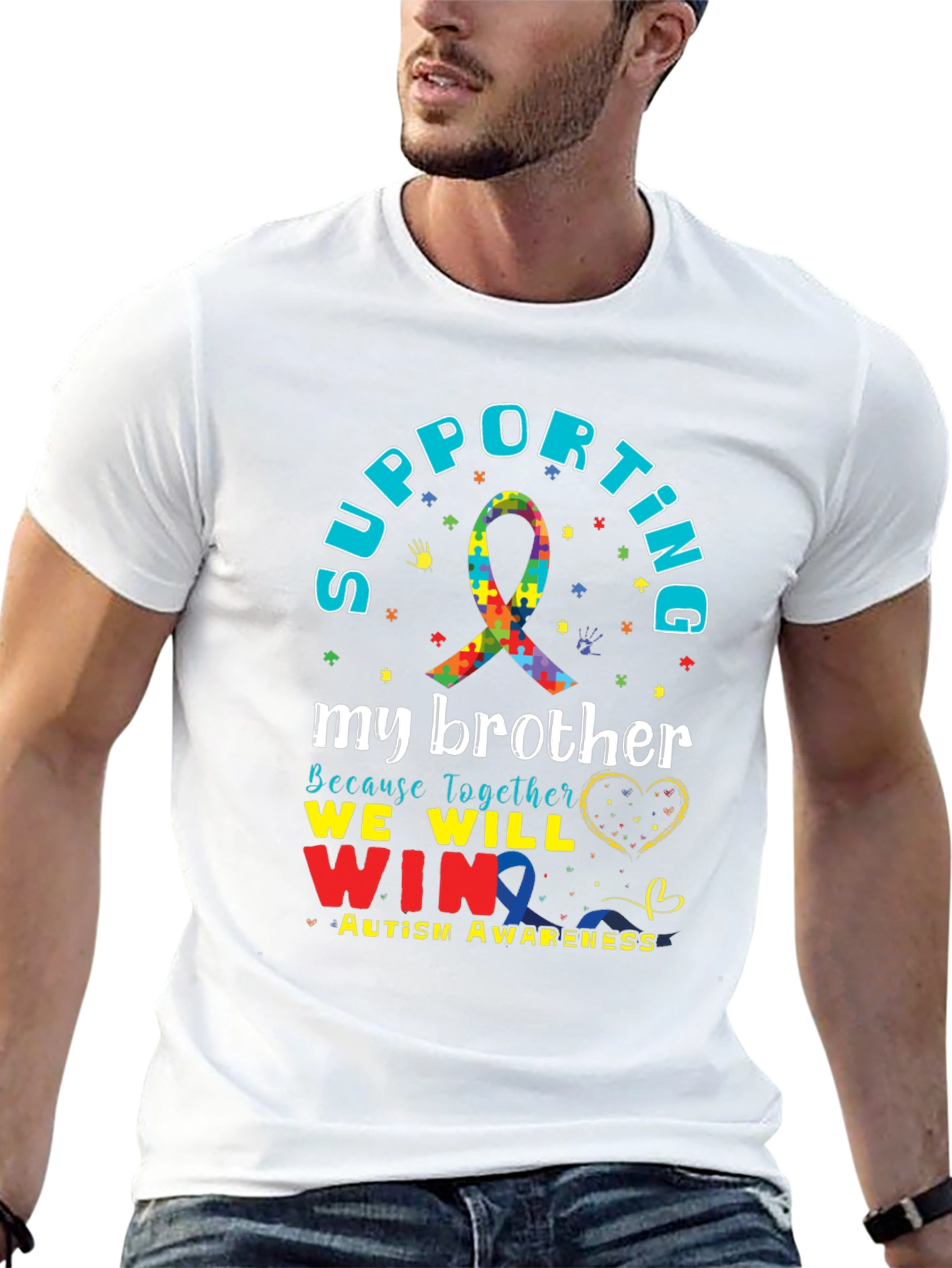 Supporting My Brother Autism Awareness T-Shirt