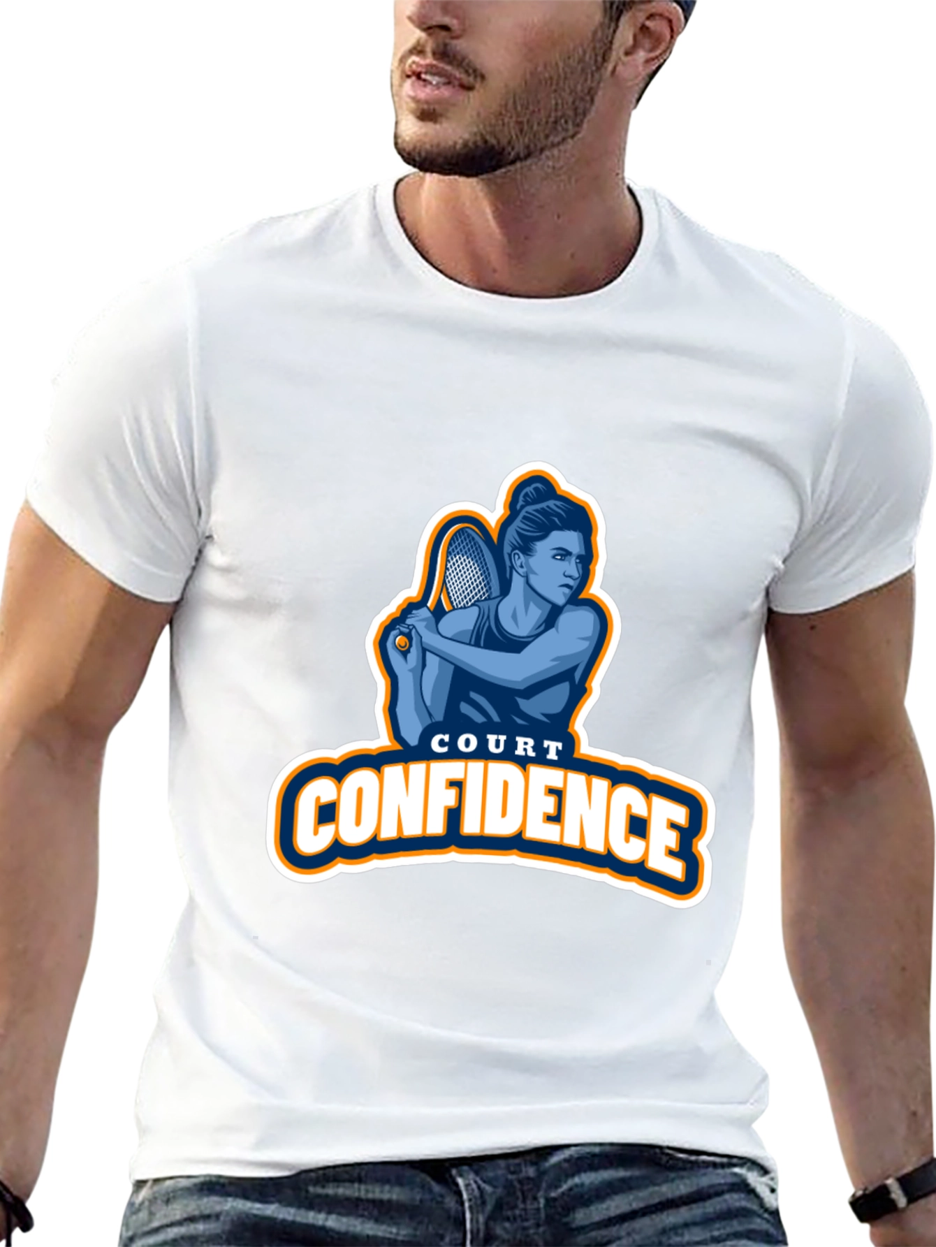 Court Confidence Tennis Graphic T-Shirt