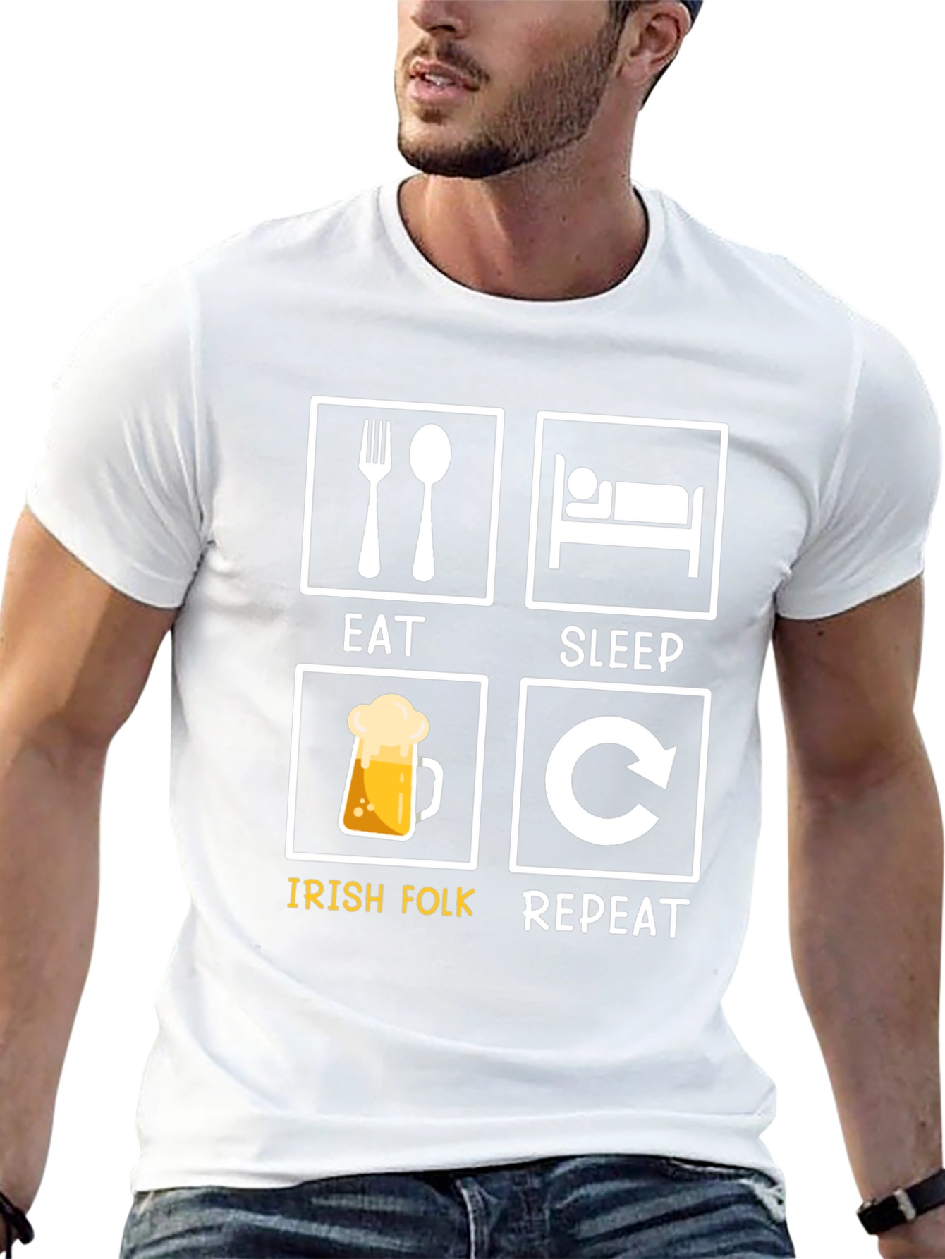 Eat Sleep Irish Folk Repeat T-Shirt