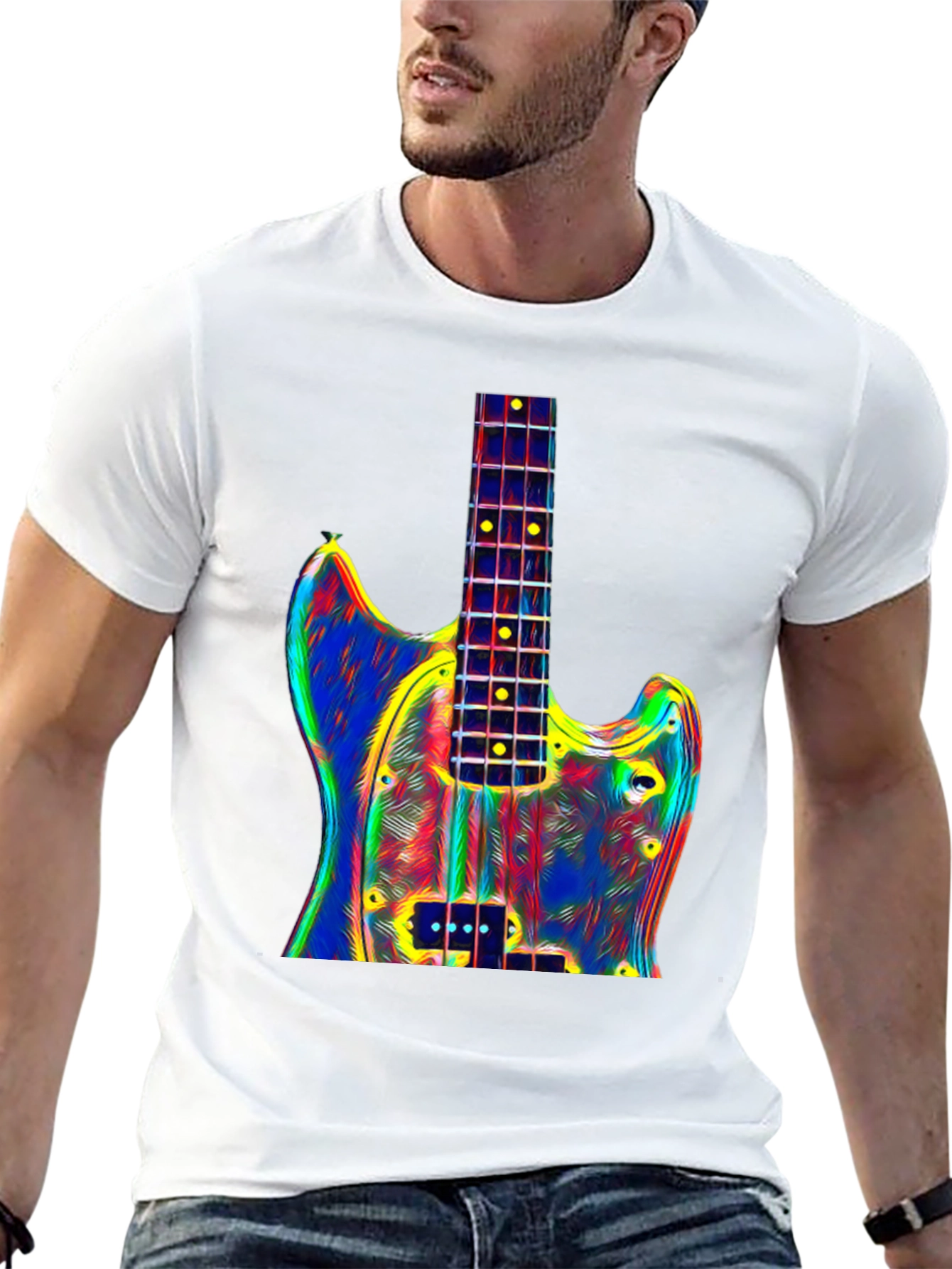 Abstract Guitar Graphic Tee - Unisex