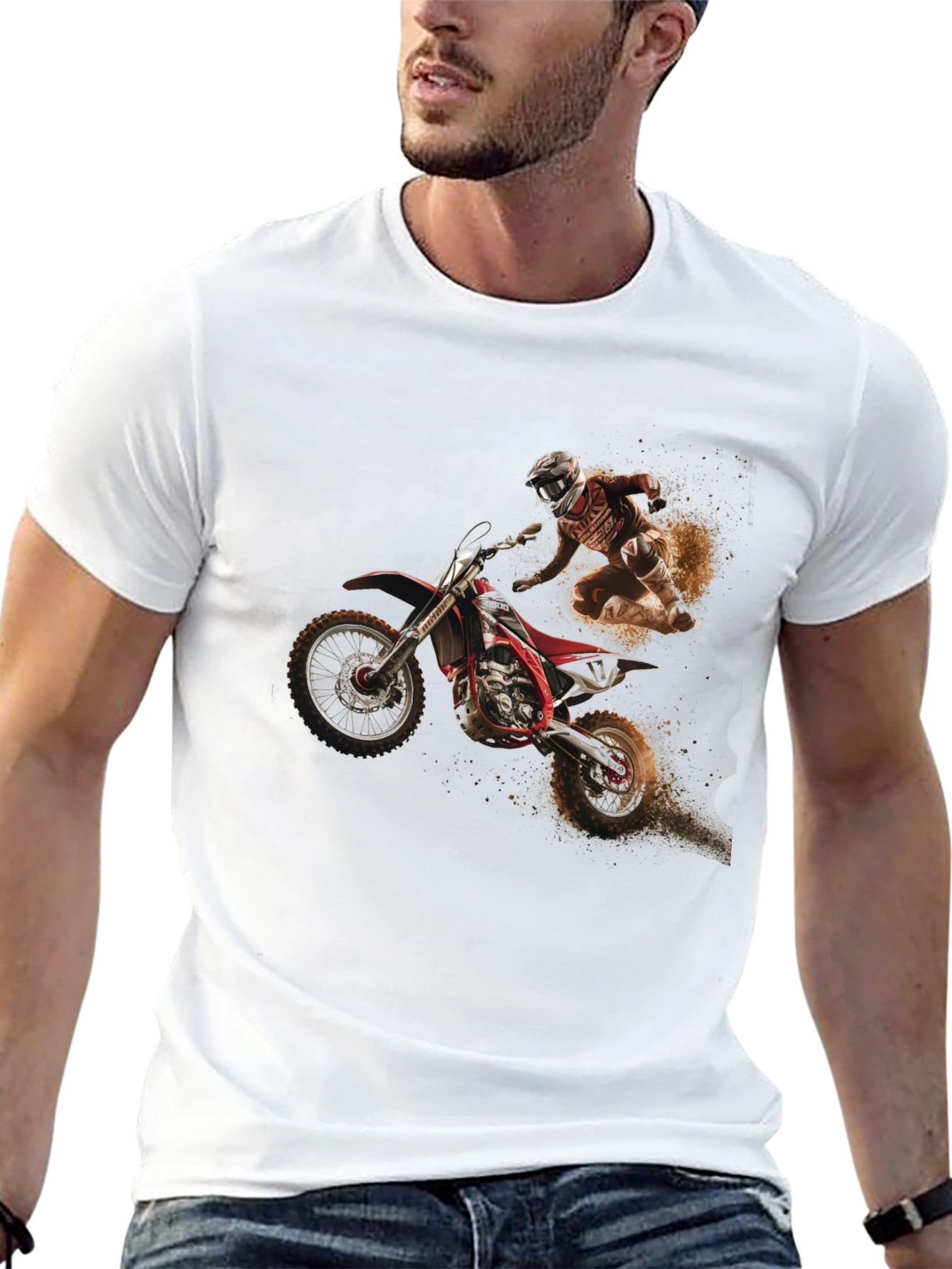 Dirt Bike Rider Graphic T-Shirt