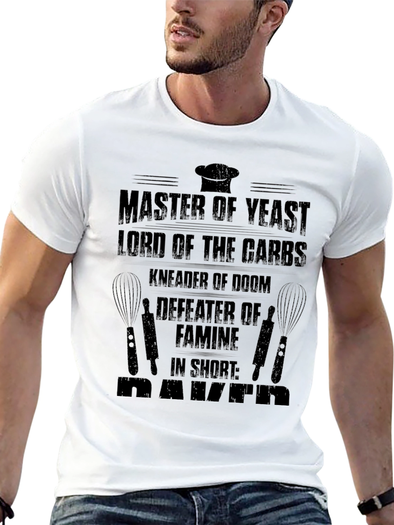 Master Baker T-Shirt - Yeast Carbs Kneader of Doom