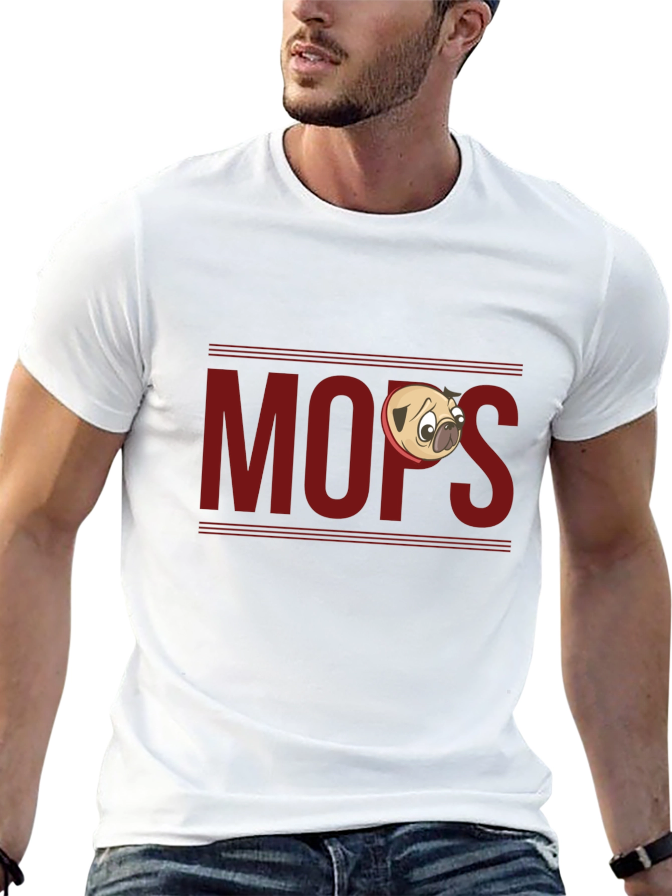 Funny Pug T-Shirt - Mops Cartoon Design