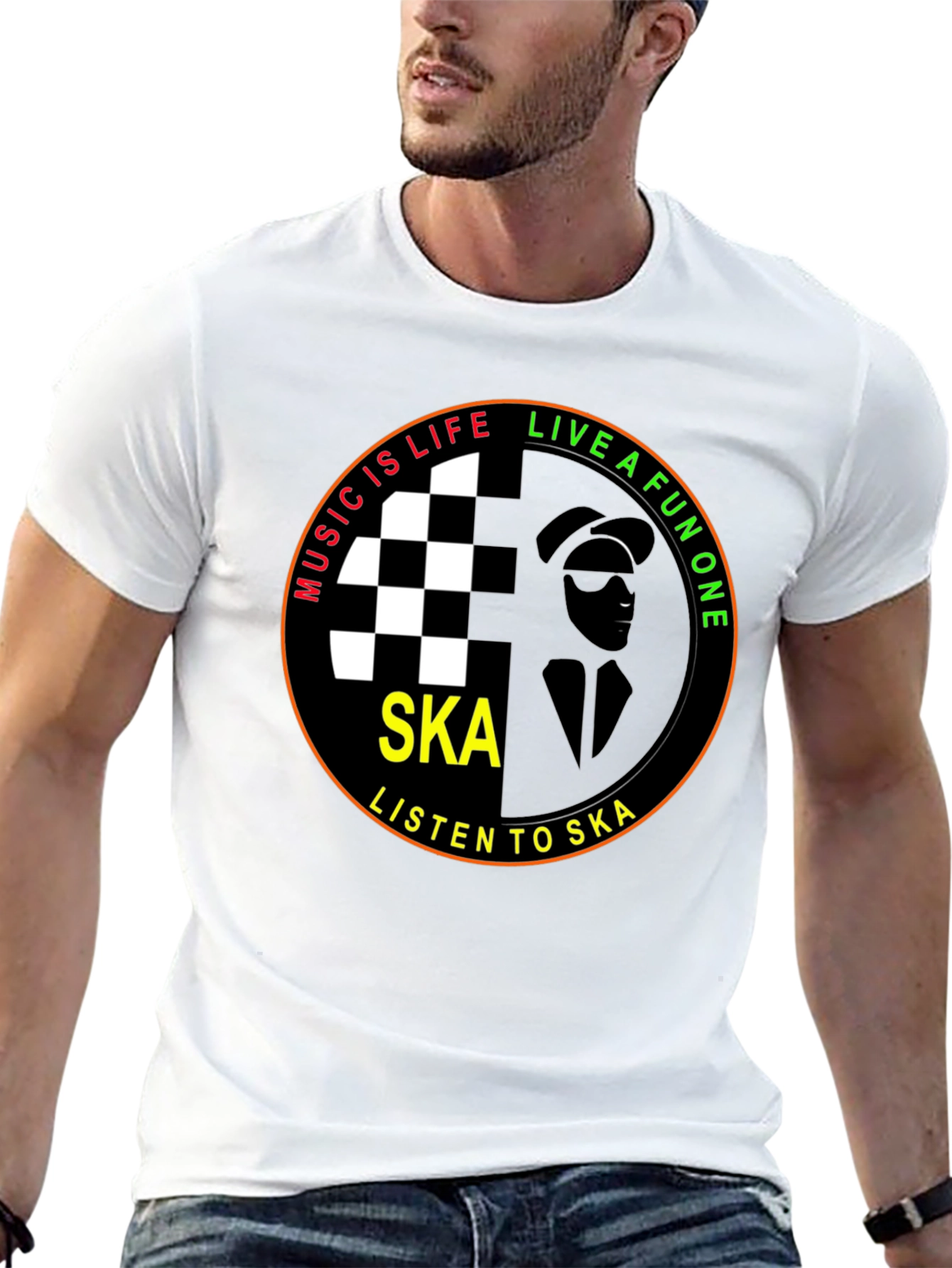Ska Music Graphic T-Shirt - Black