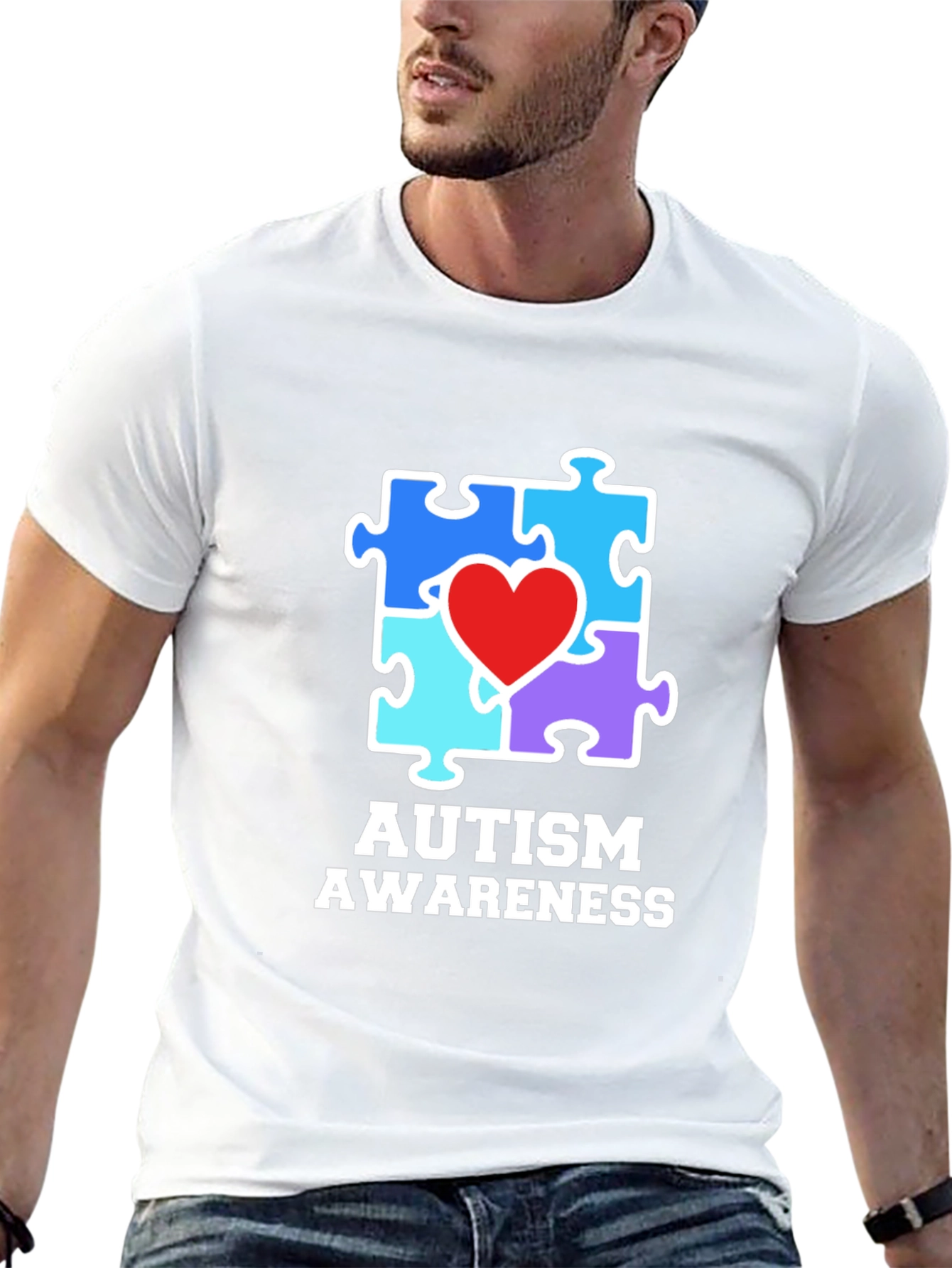 Autism Awareness Puzzle Piece Heart T-Shirt