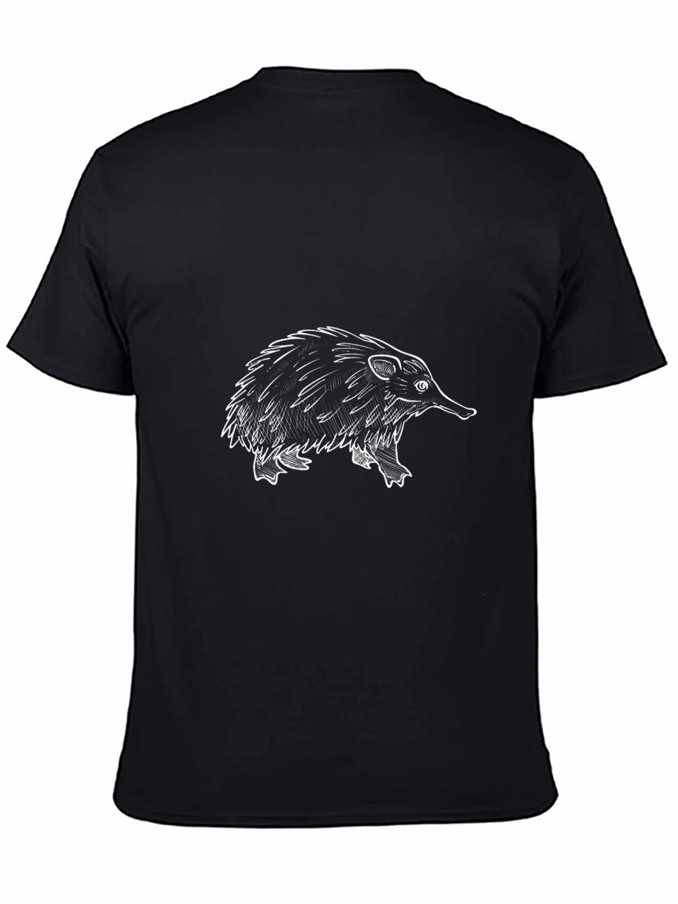 Echidna Graphic Tee - Black Cotton T-Shirt