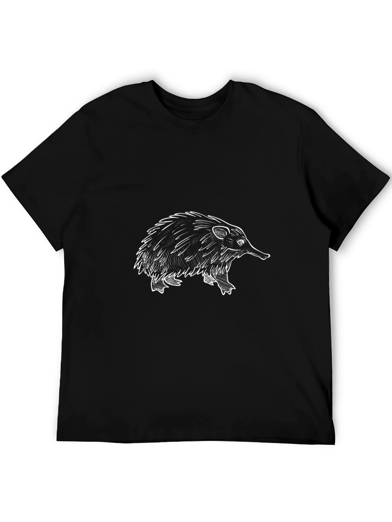 Echidna Graphic Tee - Black Cotton T-Shirt