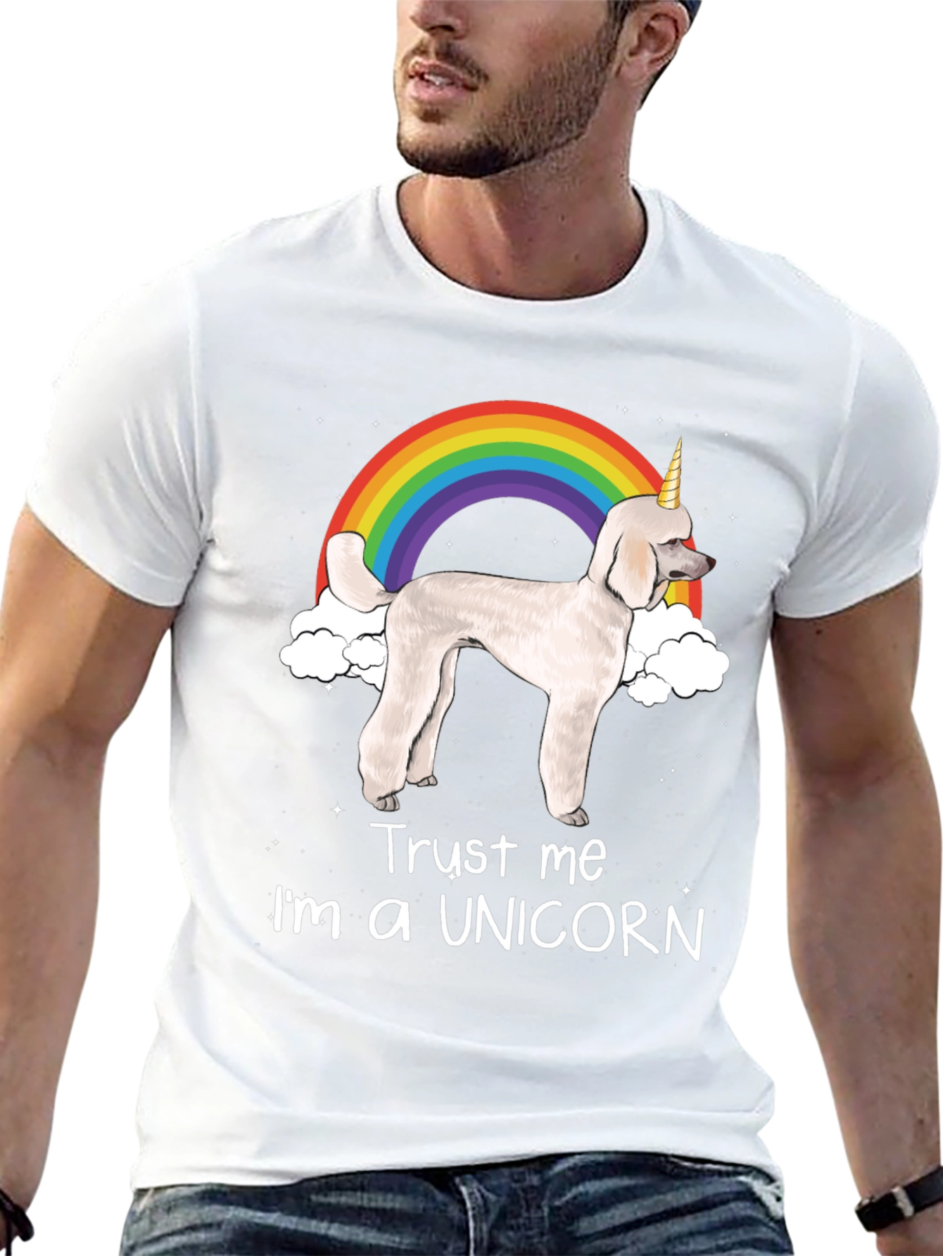 Unicorn Poodle Graphic T-Shirt