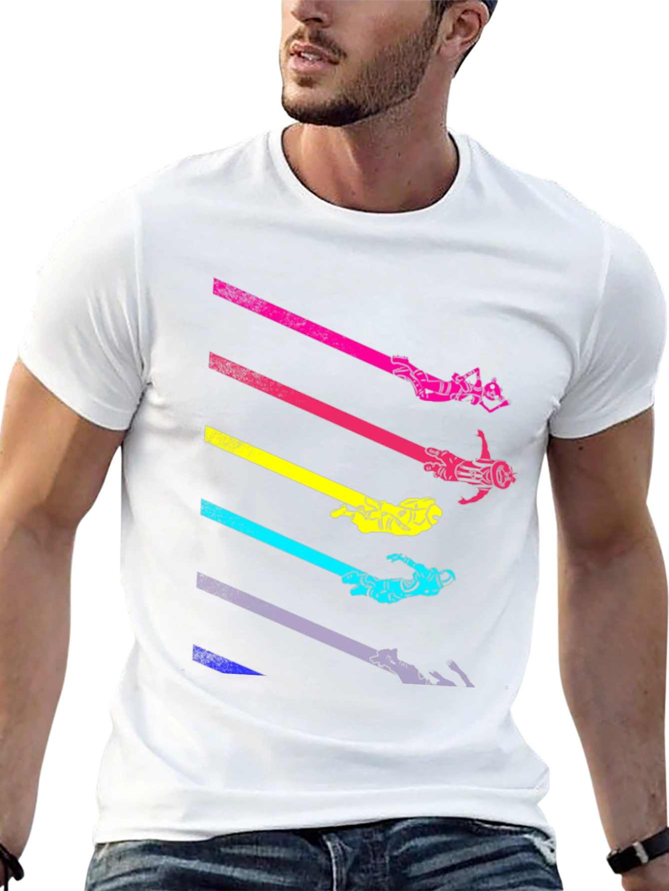 Retro Space Diver Black T-Shirt