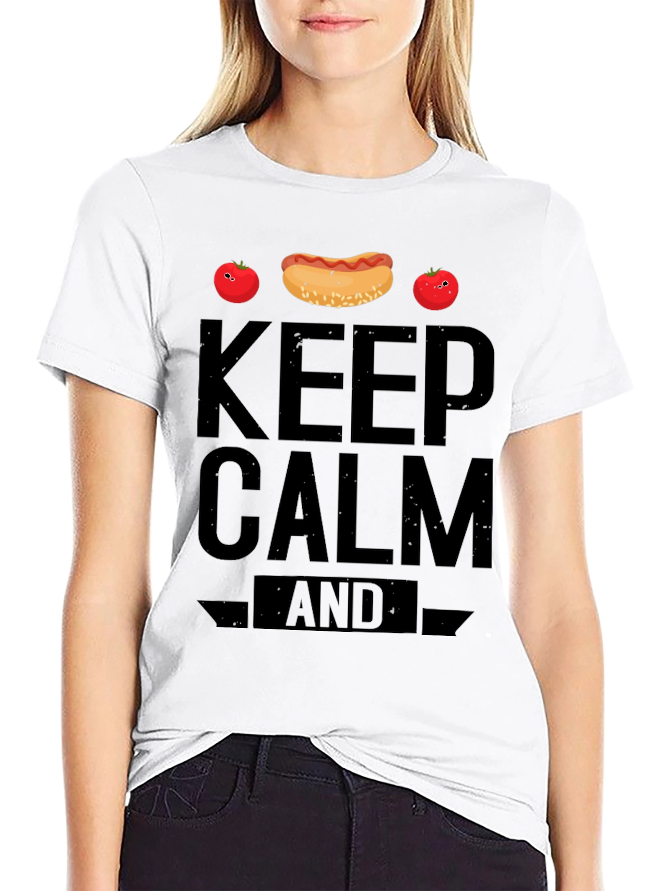 Keep Calm and Hotdog Funny T-Shirt